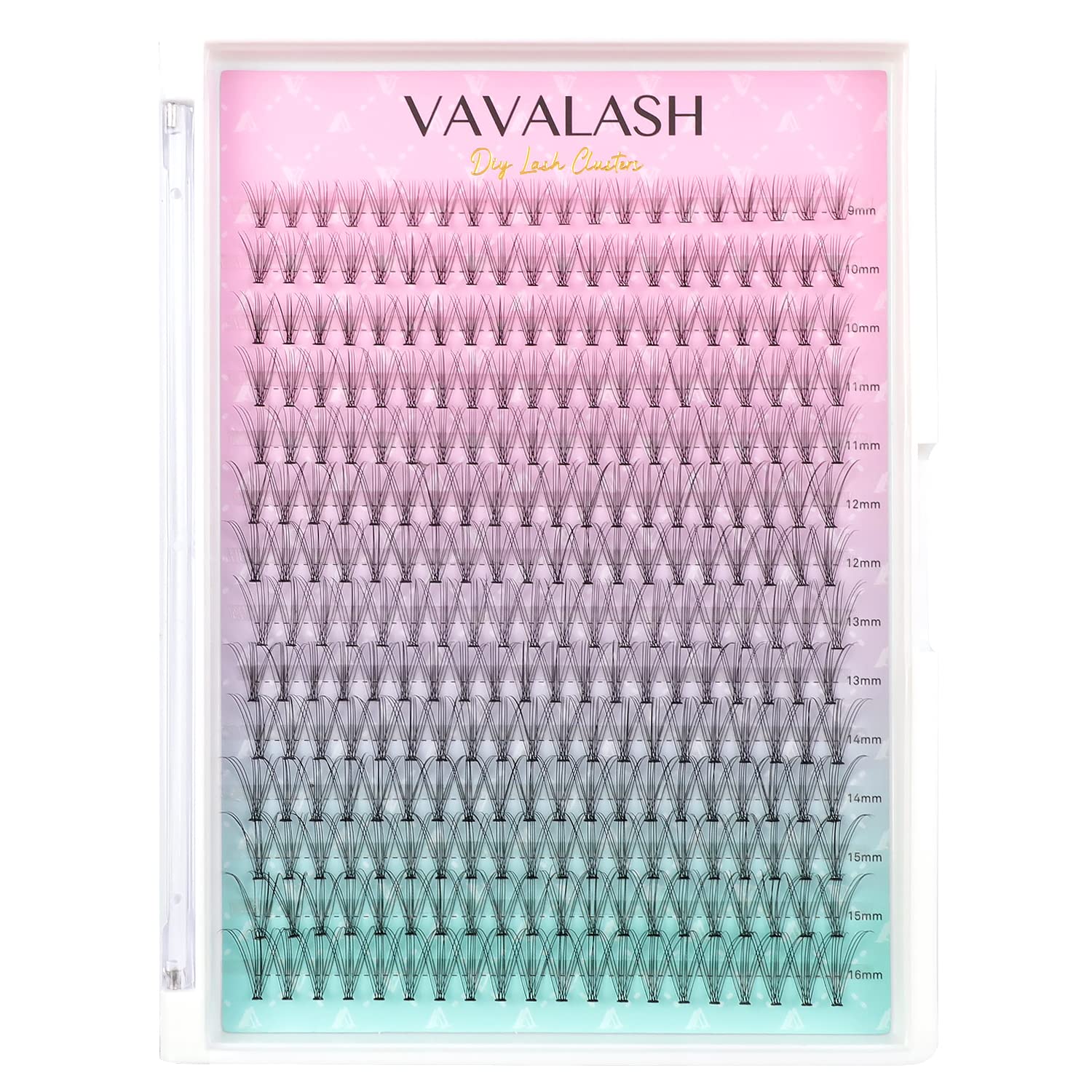 VAVALASHIndividual Cluster Lashes 280 PCS DIY Eyelash Extension Light and Soft Faux Mink Slik Lash Clusters Easy Full Lash Extensions DIY at Home (10D-C Curl-15mm)