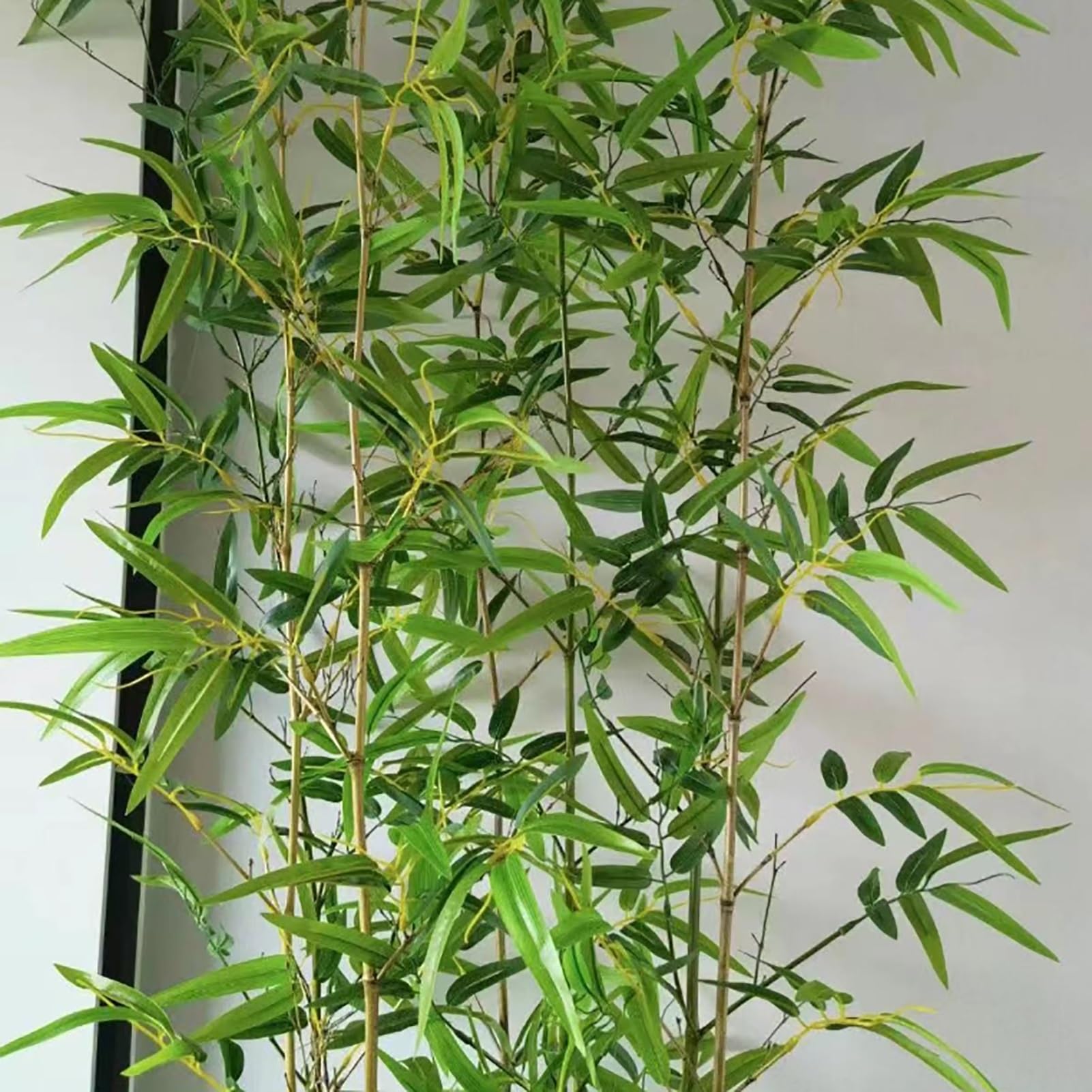 Amazon｜人工竹装飾、10/15/20/25/30/35/40/45/50ポール人工緑竹葉茎
