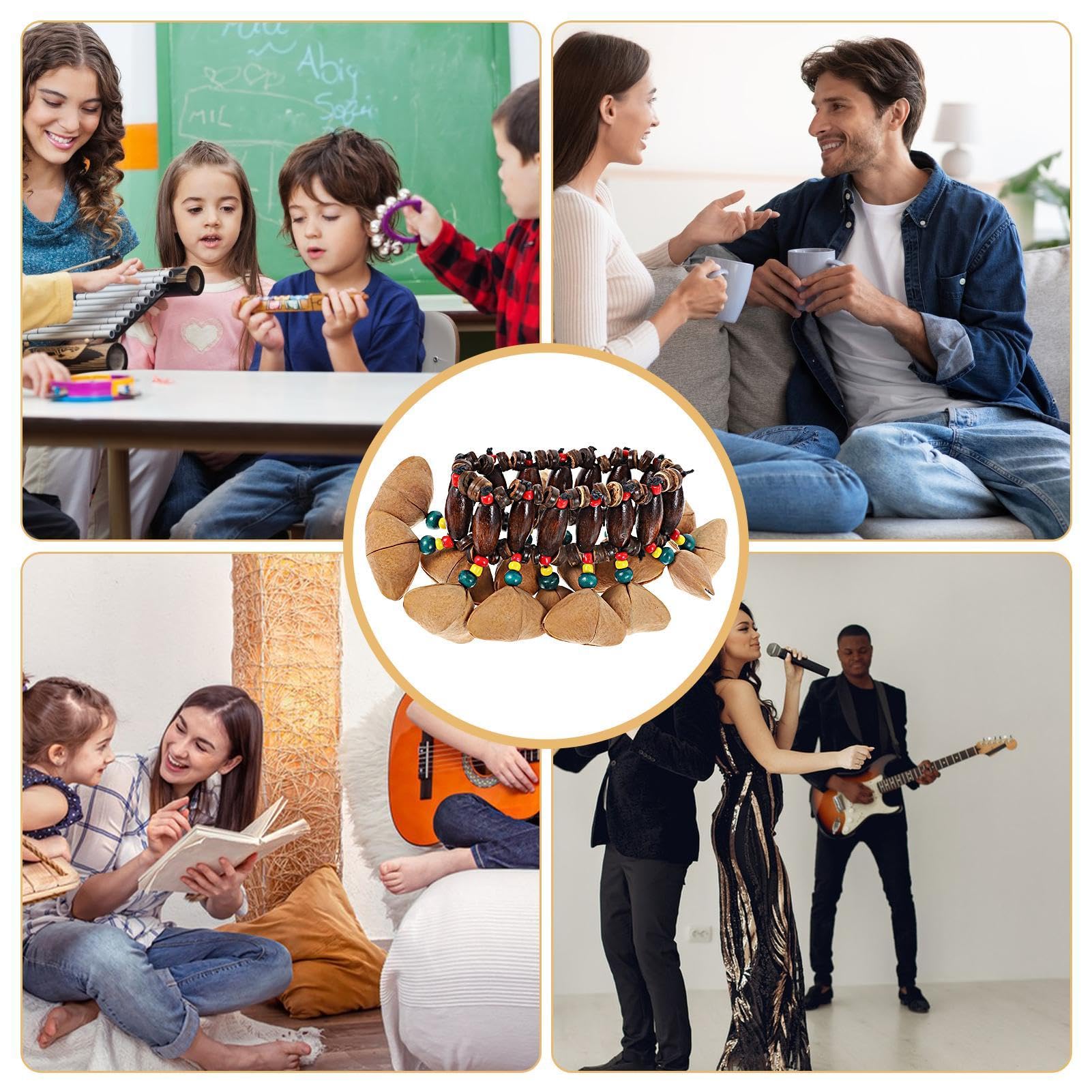 Amazon | アフリカントライバルスタイルナッツハンドベル、ナチュラル