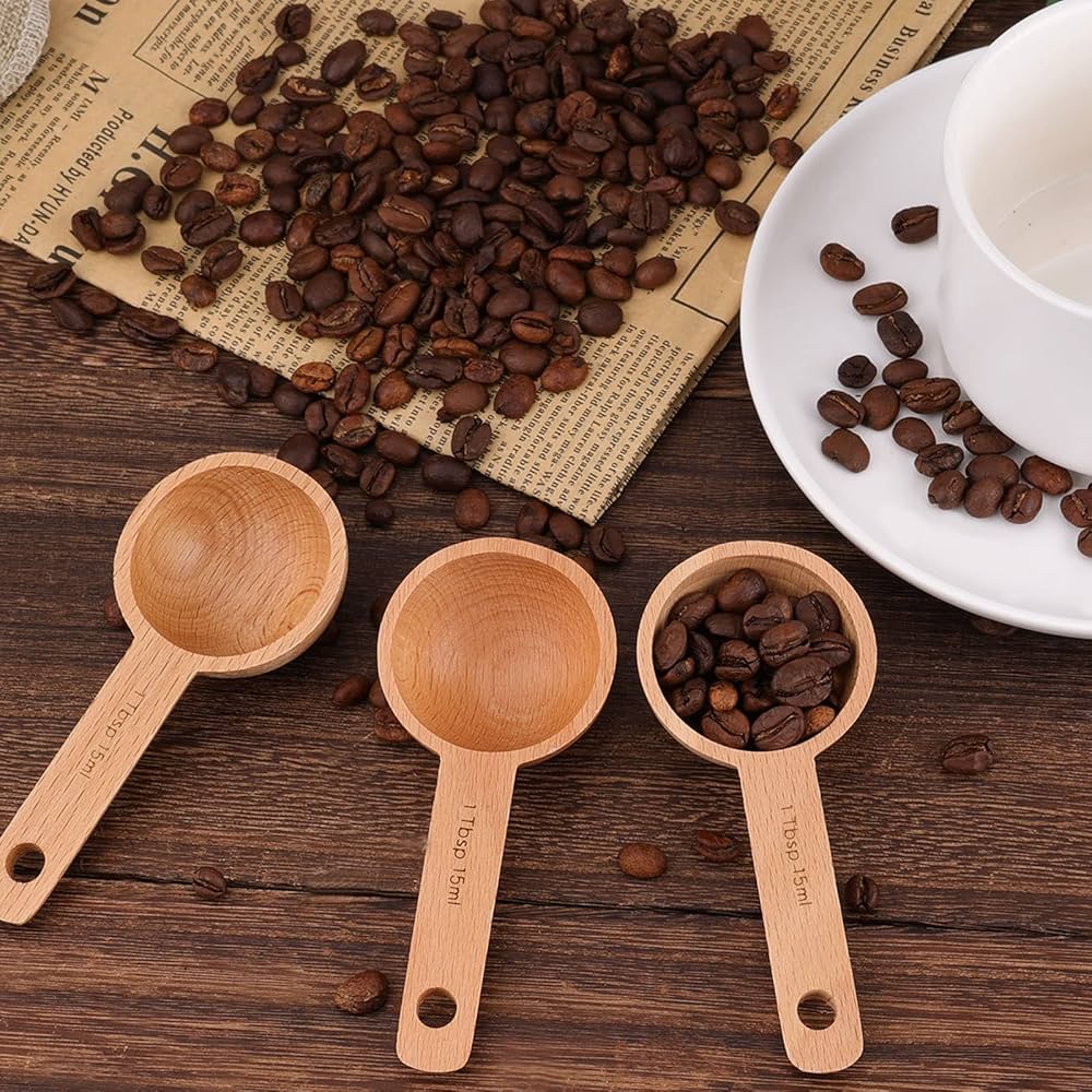 Kaffepulversked U2013 15 Ml Matsked, Vintage Mu00e4tskopa, Tru00e4handtag