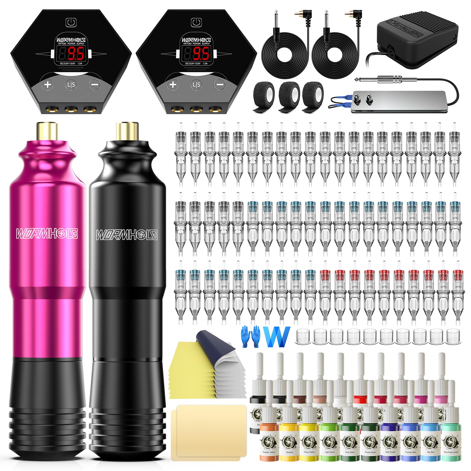 Wormhole Tattoo Kit Rotary Tattoo Machine Kit Professional