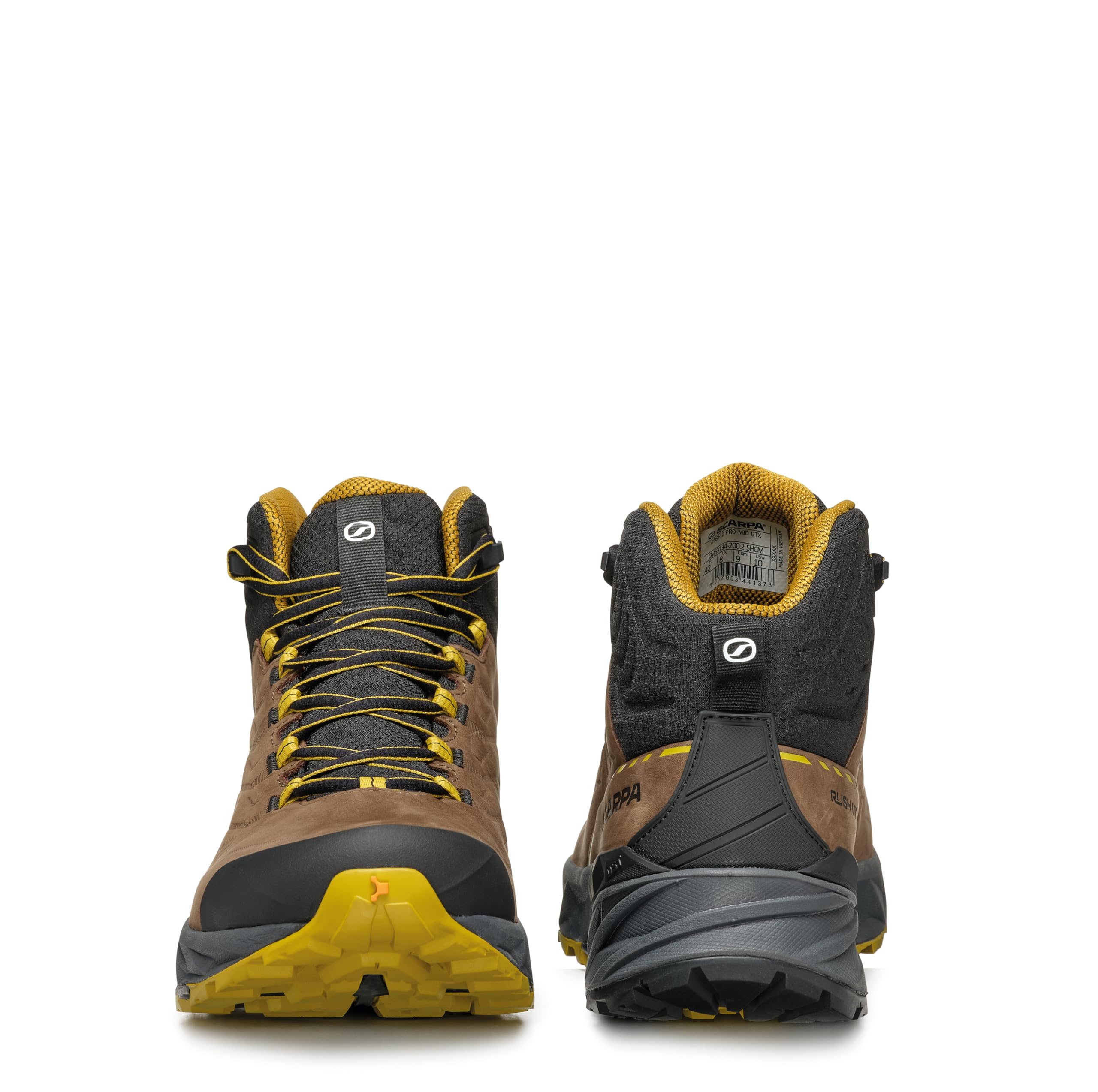 SCARPA da Trekking in Nabuck, Membrana Gore-Tex, Protezione Punta 3D, Suola Presa HIK-03, 7 Zone ammortizzanti (Marrone, Sistema Taglie Calzature EU, Adulto, Numero, Media, 42)