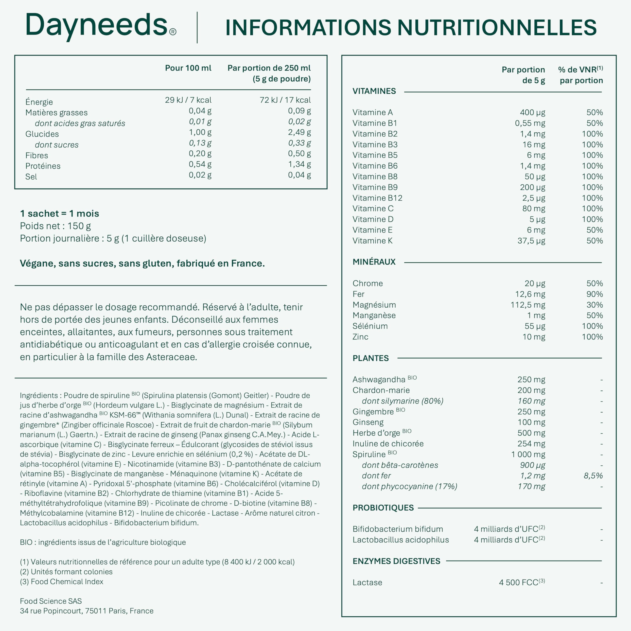 Complément alimentaire tout-en-un - Multivitamines, minéraux & probiotiques - Énergie, immunité, digestion & équilibre quotidien