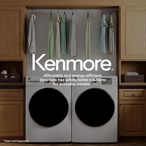 Miniatura 9 de Kenmore Lavadora de carga frontal de 4.5 pies cúbicos con tratamiento de vapor que elimina las manchas, reduce el tiempo de lavandería con Accela