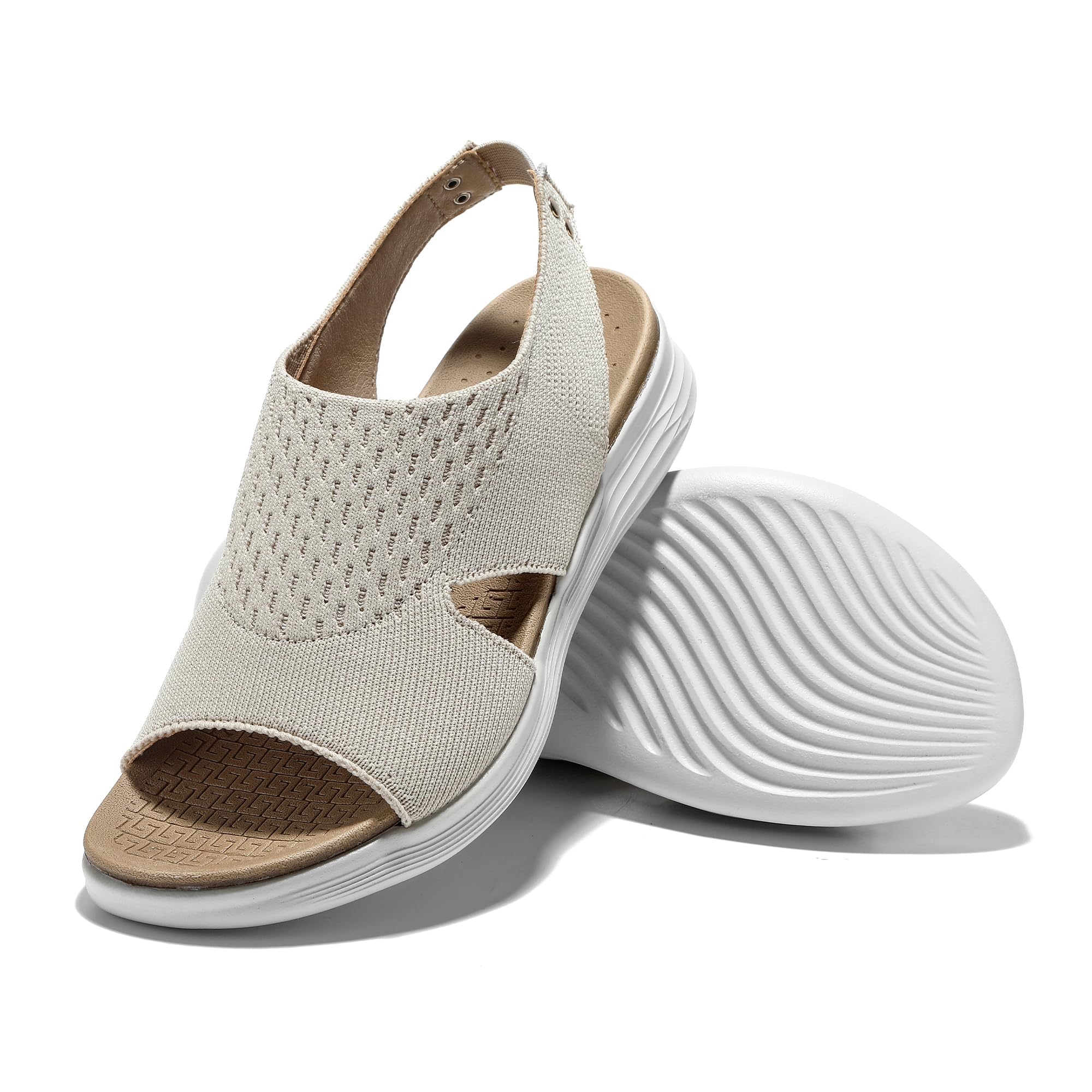 JOMIX Damen Sandalen Sport Waschbare Slingback Orthopädische Sandals Bequem Atmungsaktive Sandalette Mesh Sommer