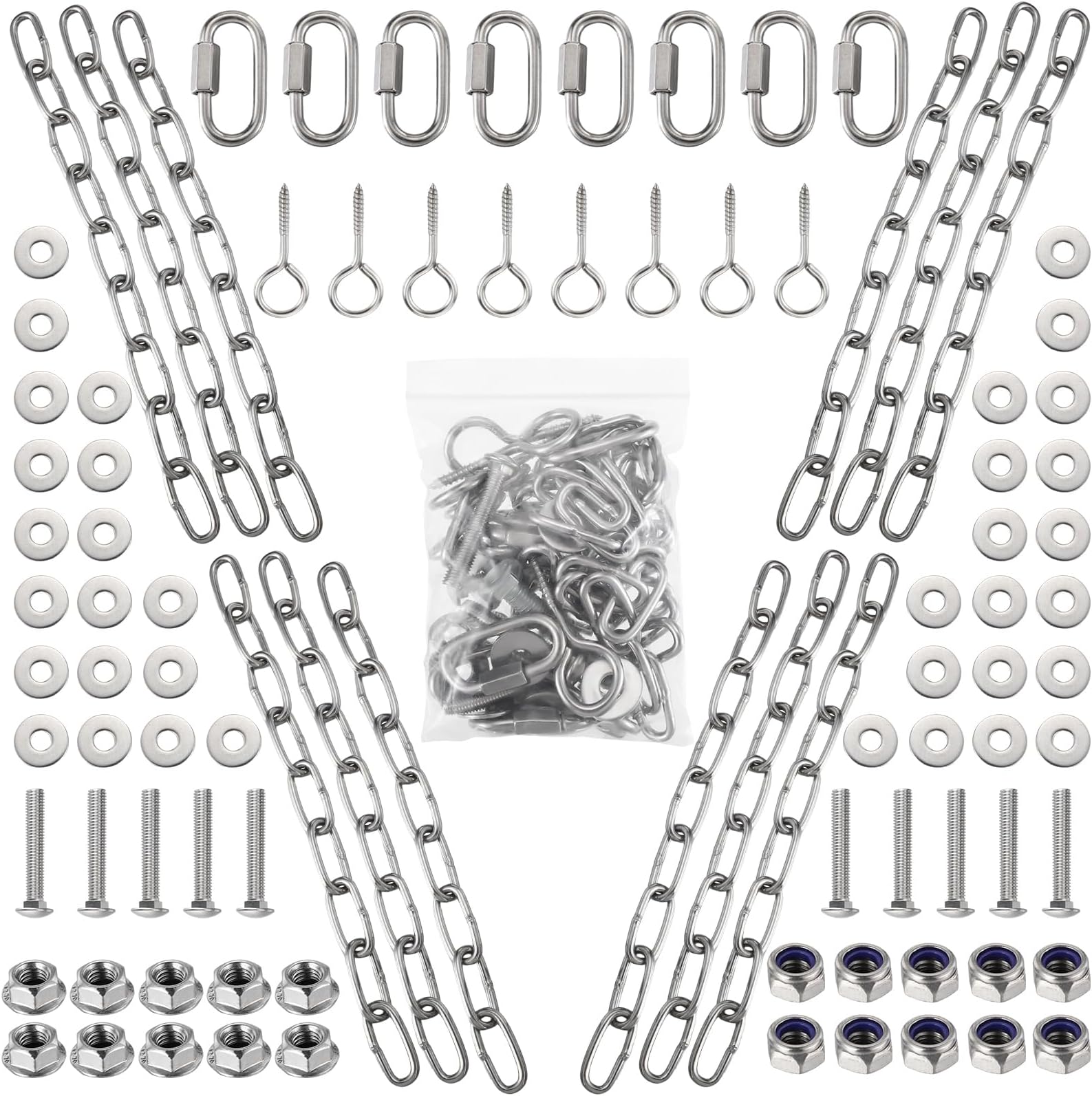 Hicarer Complete Hanging Target Gong Mounting Kit AR500 3/8" Steel Shooting Mounting Kit Steel Target Hanger