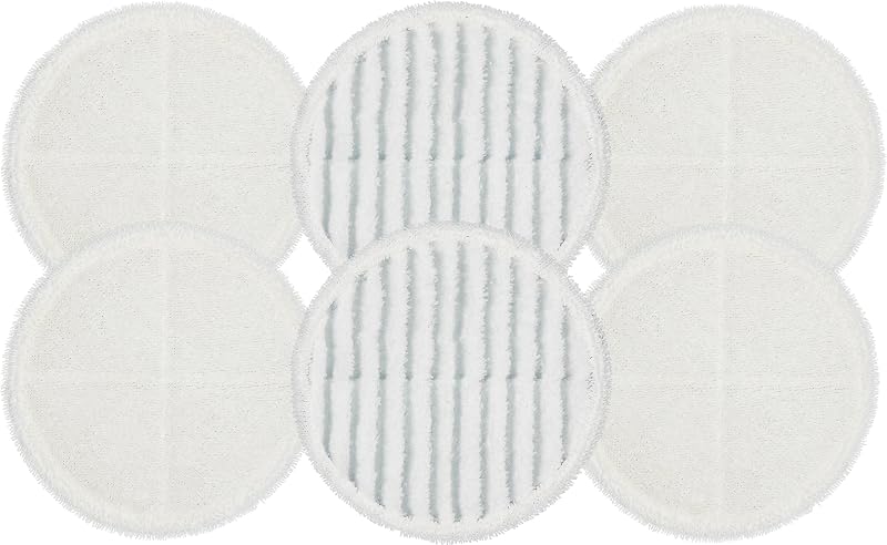 2124 Replacement Pads, Compatible with Bissell Spin-Wave Hard Floor Cleaner Powered Rotating Mop 2039 Series, 2307, 2315A, Part # 2124 (6 - Pack (4 Soft Pads + 2 Scrubby Pads))