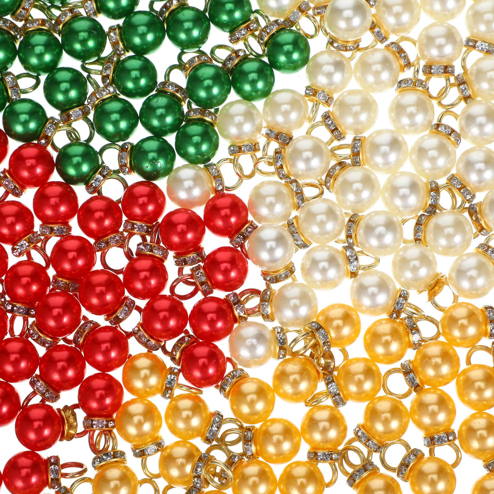 200 Kleiner Weihnachtsbaumkugeln aus Simulationsperlen Leichte Hängung Lichtechte Christbaumkugel Anhänger für Festliche Weihnachtsdeko im Innen und Außenbereich