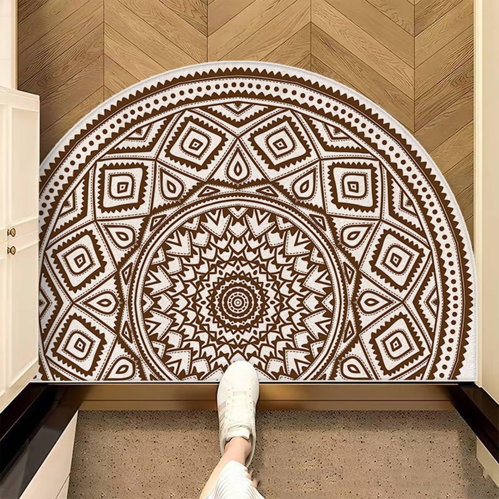 Tapis de chambre rond pour réchauffer un sol de balcon frais