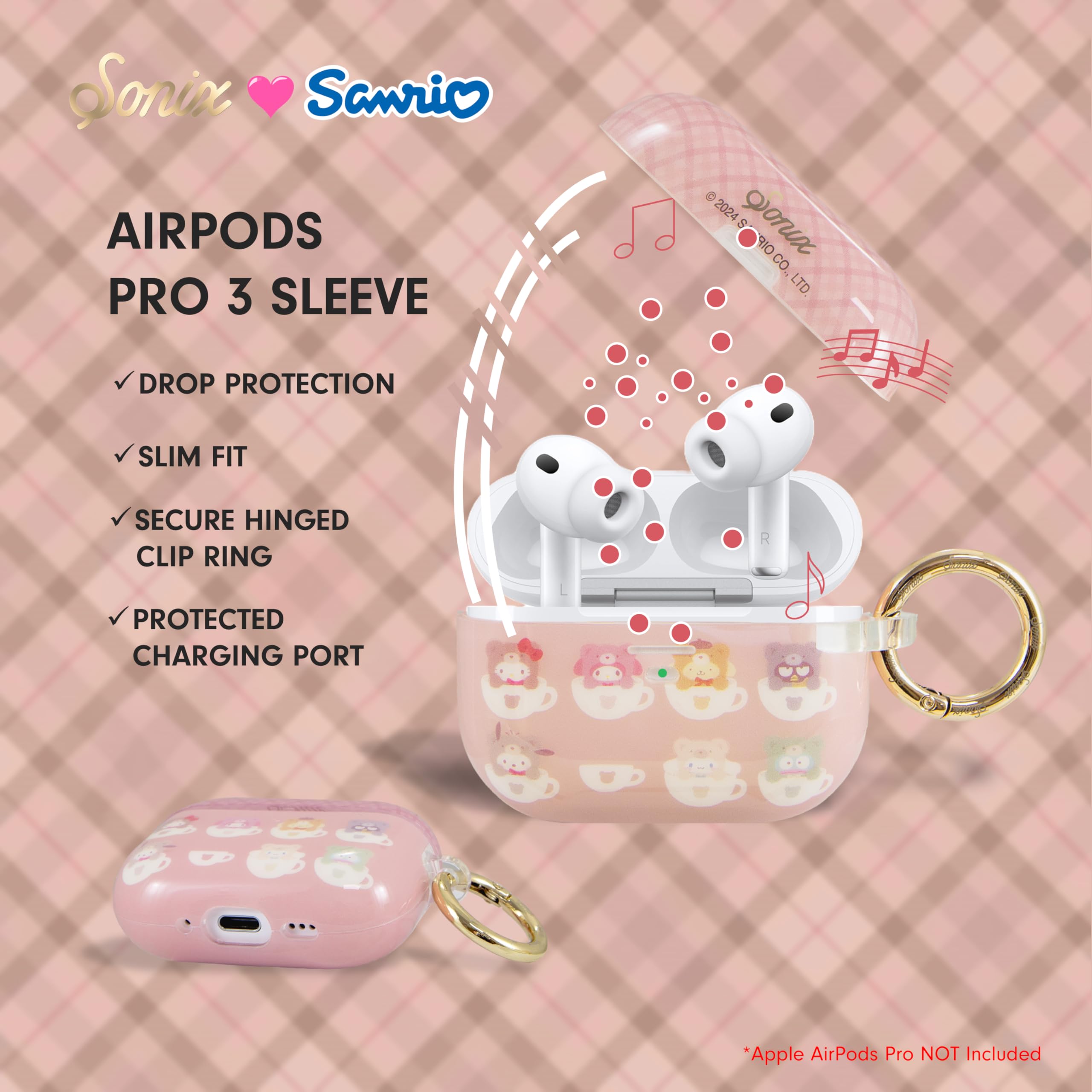 Amazon.com: Sonix x Sanrio AirPods Pro 3 Protective Case - Hard