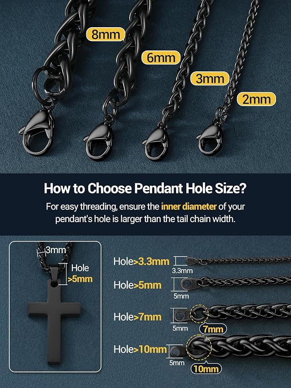 PROSTEEL Stainless Steel Wheat Chain Necklace for Men Women by PROSTEEL - Used condition - Image 9
