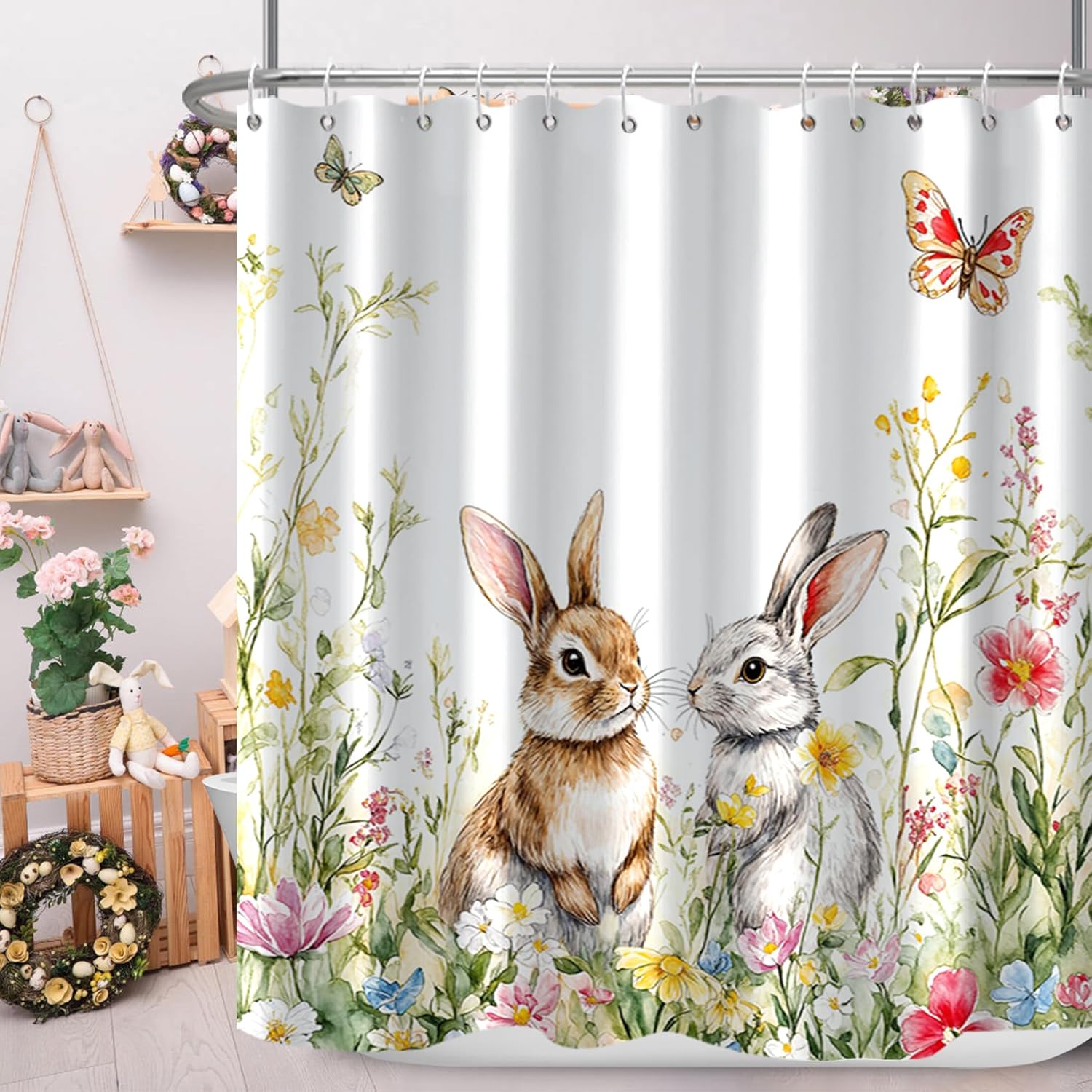 Grey Marble Shower Curtain Waterproof Fabric Shower Curtain with Hooks Bathroom Decor 72x84 inch