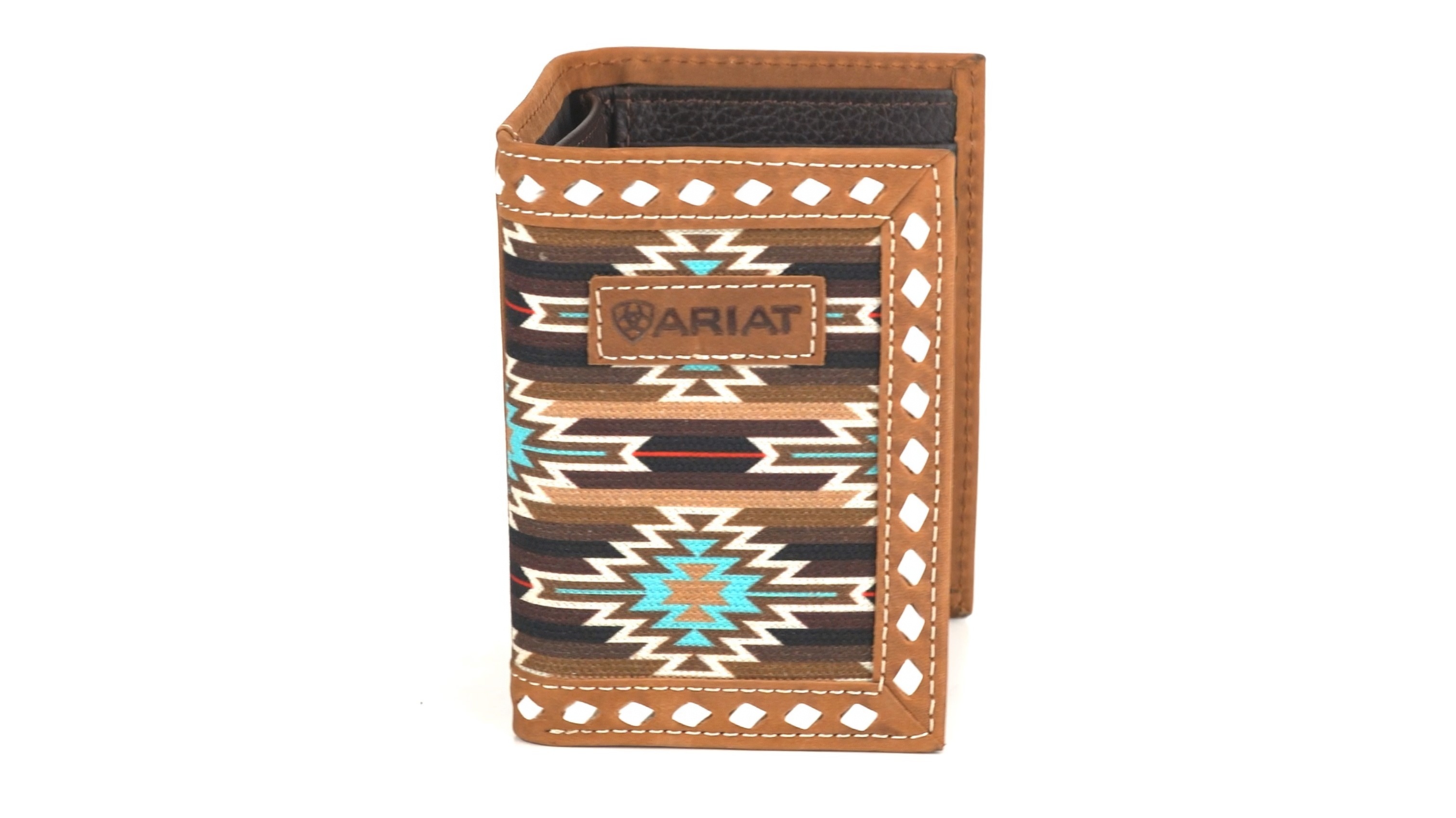 Amazon.com: ARIAT Trifold Southwest Diamond Lace Wallet  display picture 1