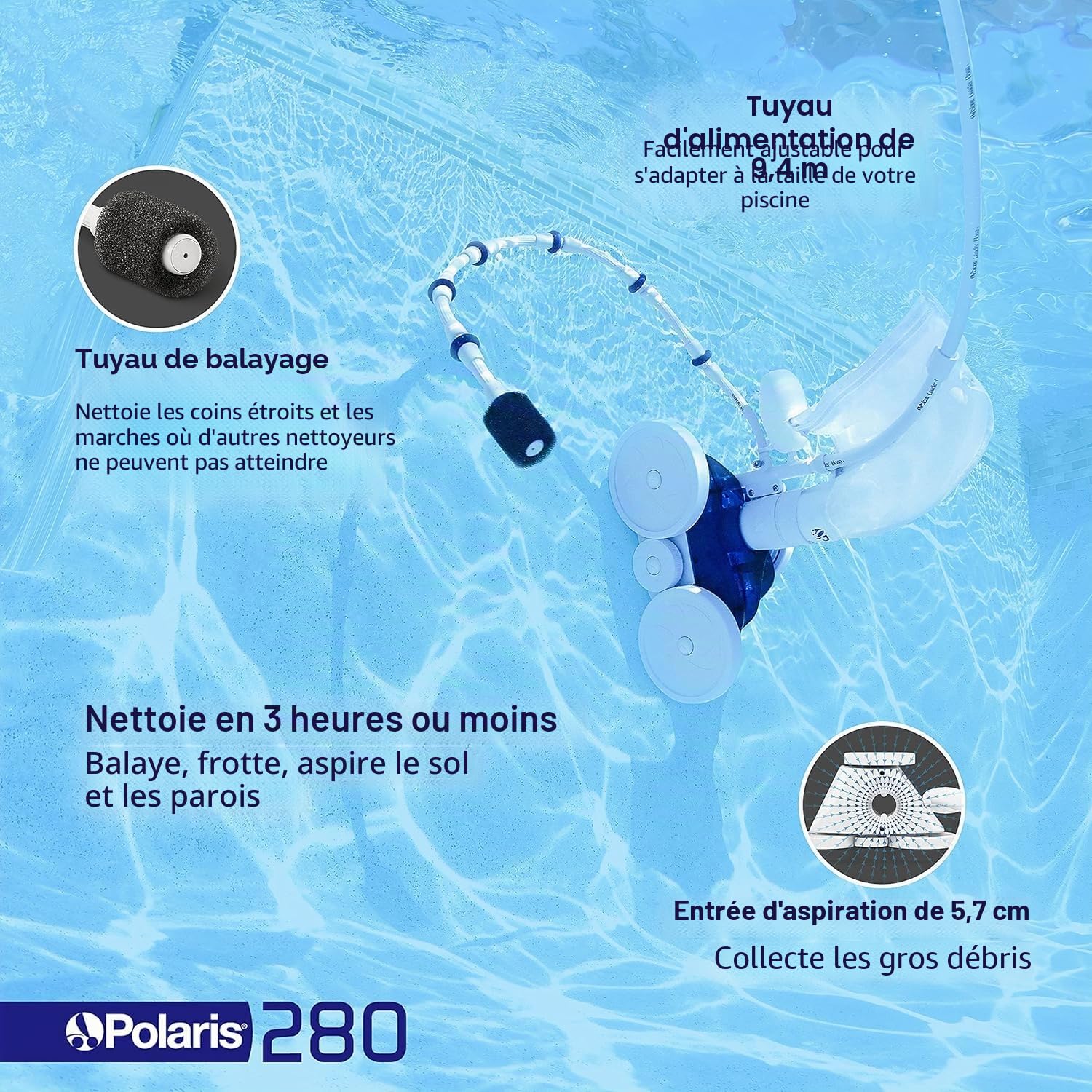 Zodiac-F5 Polaris P280 Nettoyeur de Piscine à Pression