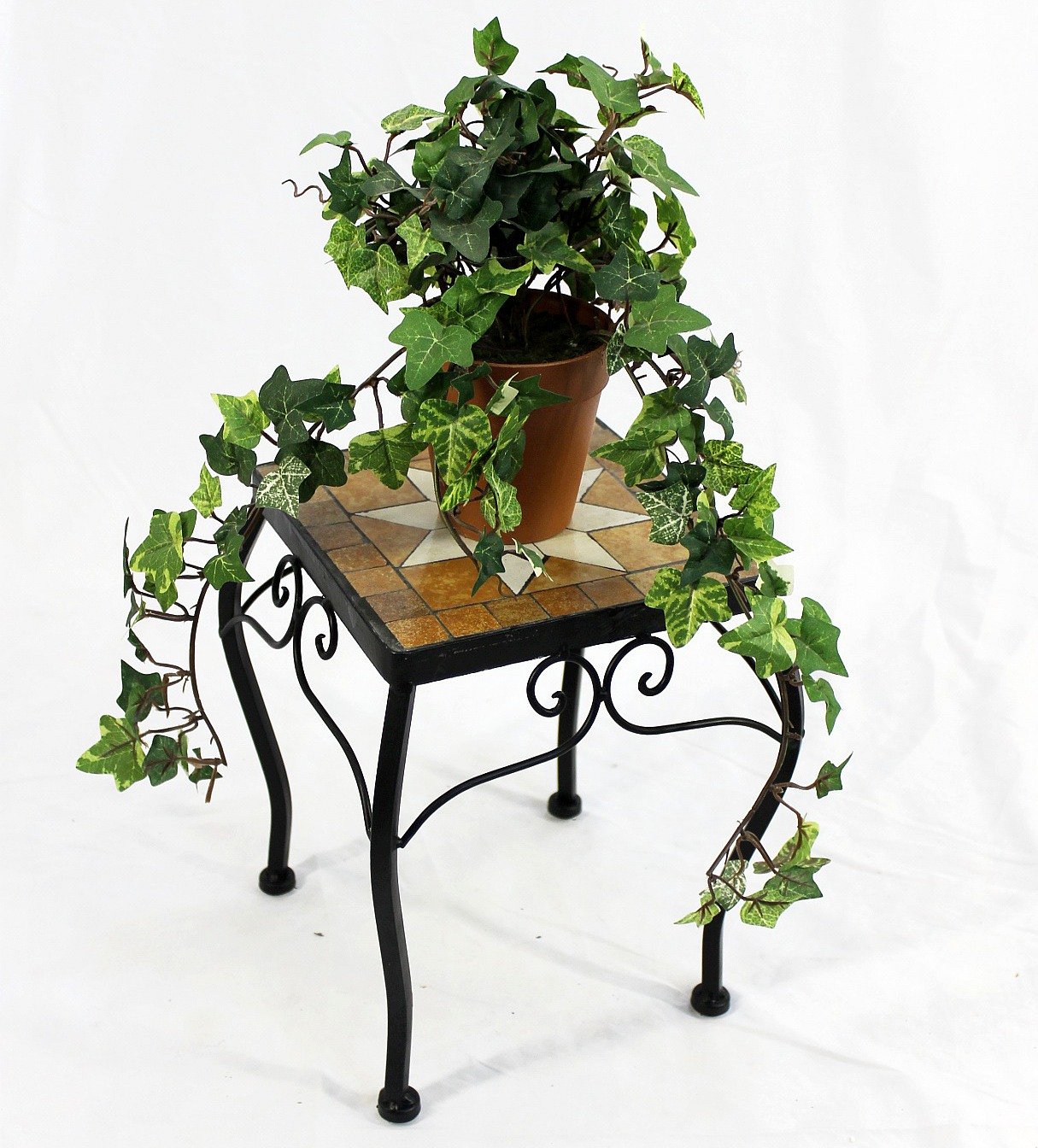 DanDiBo Sgabello Fiori Merano Mosaico 12015 Porta Fiori 28 cm Sgabello angolare Tavolinetto-Comodino