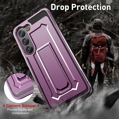 Miniatura 6 de Funda diseñada para Samsung Galaxy S23 con protector de pantalla, resistente funda protectora militar para teléfono Samsung Galaxy S23, soporte