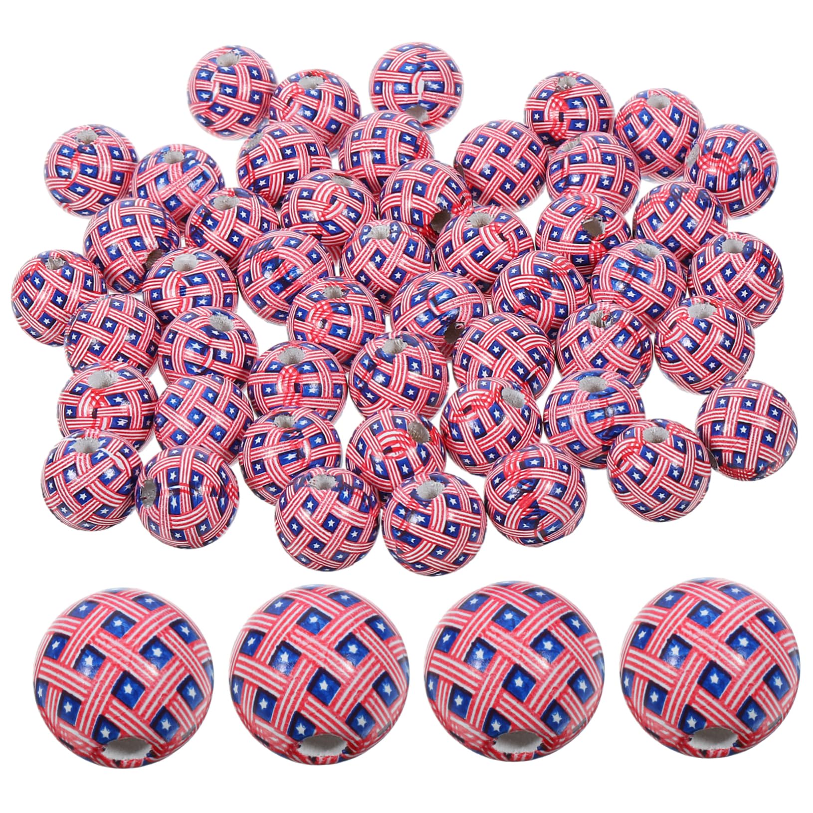 NUOBESTY 250piezas Abalorios De Madera Redondos Para Manualidades Perfectos Para Joyas y Decoraciones Temáticas Del Día