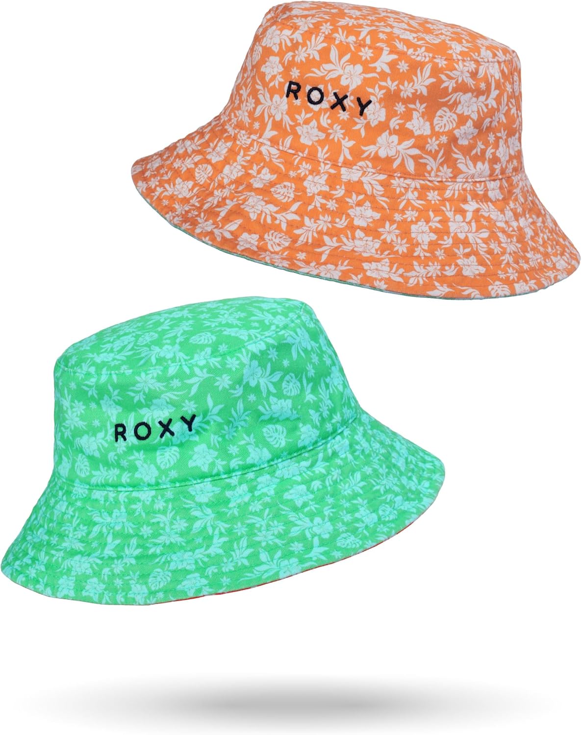Roxy Women's Jasmine Paradise Reversible Bucket Hat – 100% Cotton, Lightweight & Packable Hat for Beach or Festival