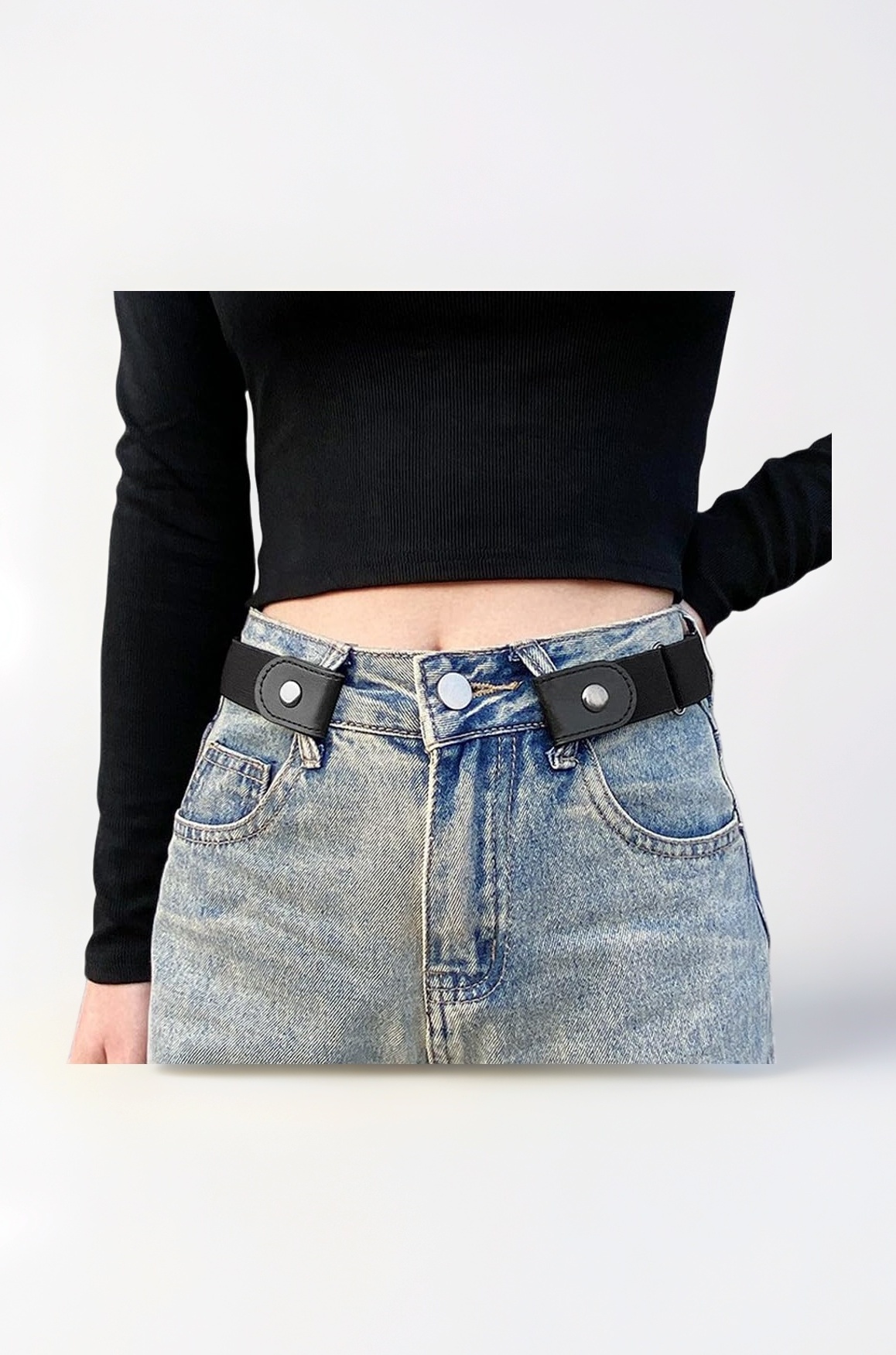 Buckle Free Elastic Belt for Women Jeans/Dresses, Ladies Belt for Jeans,Adjustable Belt for Women Jeans,Buckle-Free Invisible Elastic Waist Belt,No Buckle Belt for Women/Men