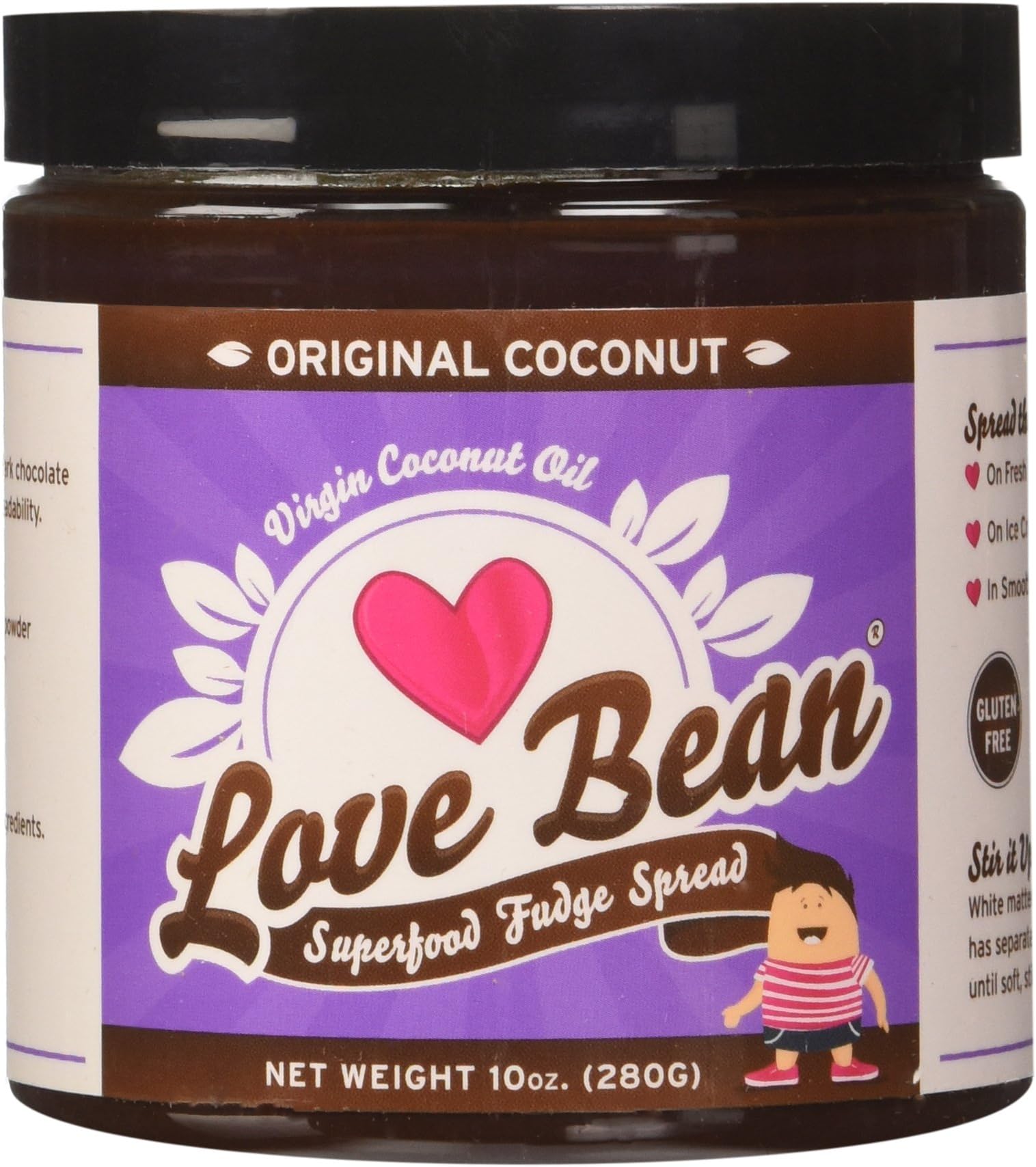 Love Bean Superfood Fudge Spread, Original Coconut, 2-Pack
