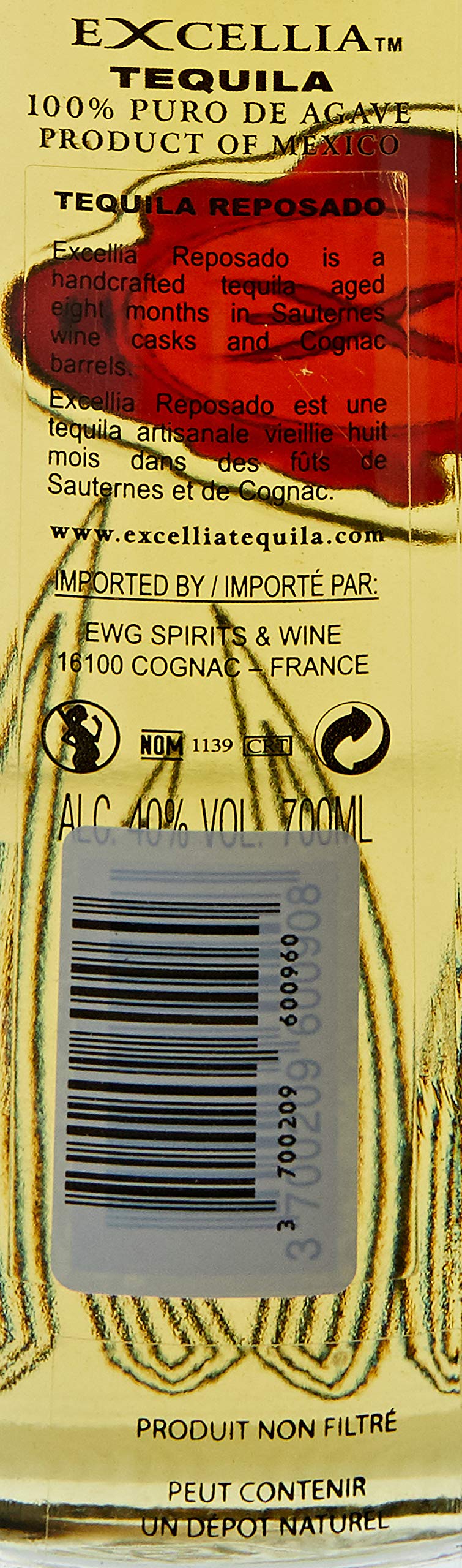 EXCELLIA Reposado Tequila 70 cl