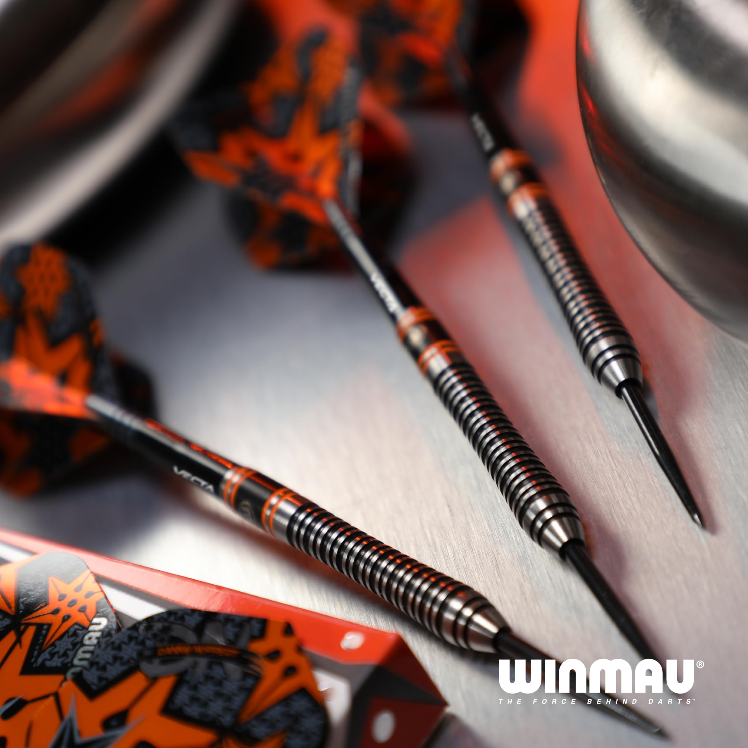WINMAU Danny Noppert Signature Edition 2.0 - Set professionale di freccette in tungsteno, con alette e fusti (Stems)