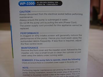 Sobo Wp-3300 Aquarium Head Motor