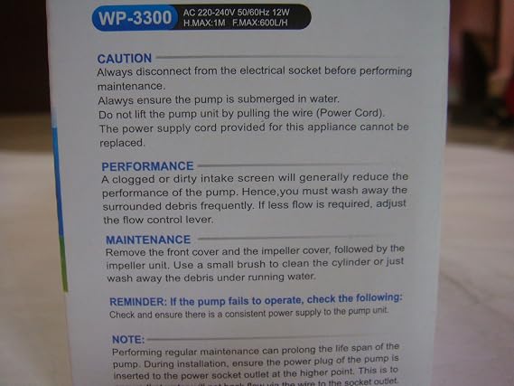 Sobo Wp-3300 Aquarium Head Motor