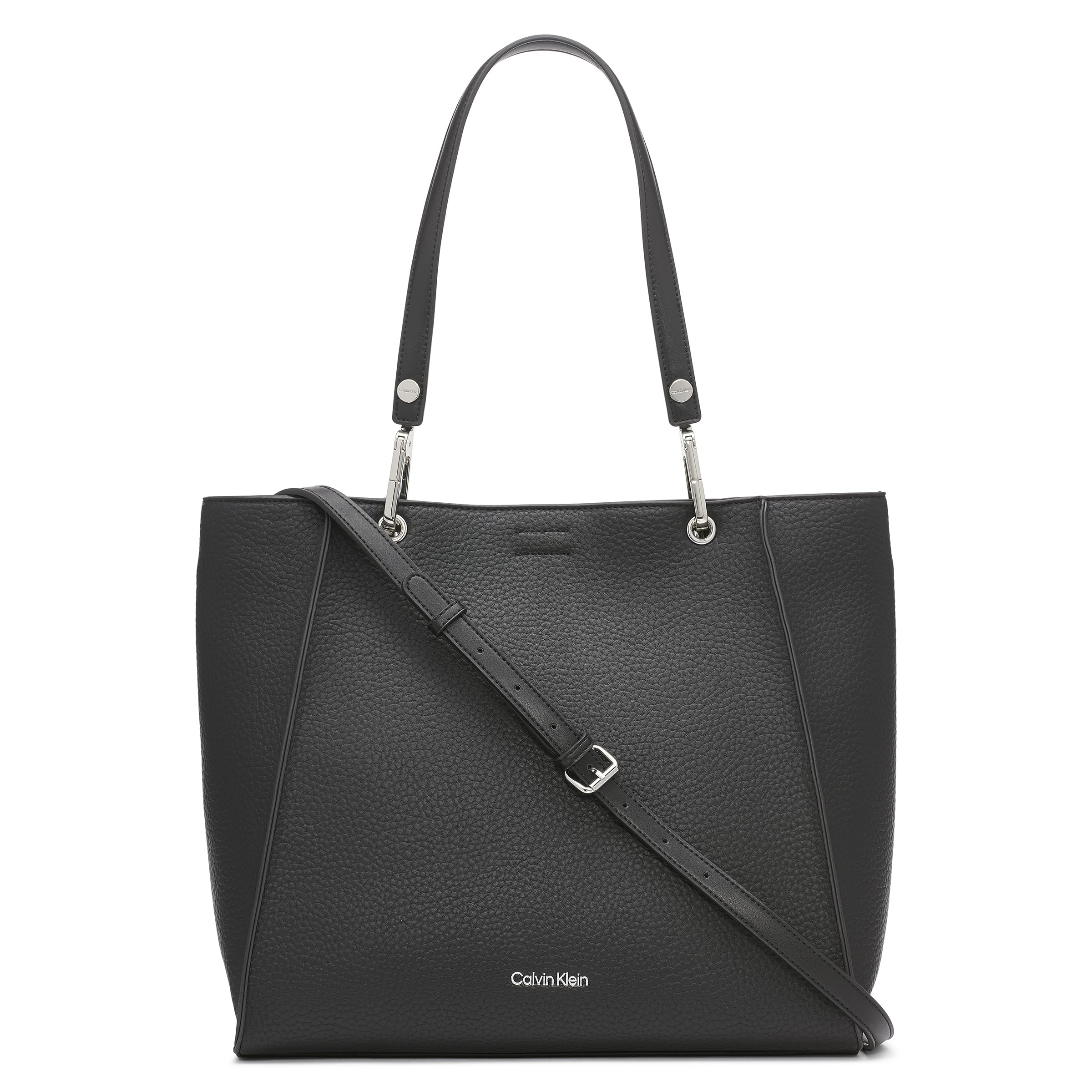 Calvin Klein Reyna North/South Tote One Size Black/Silver Hampton