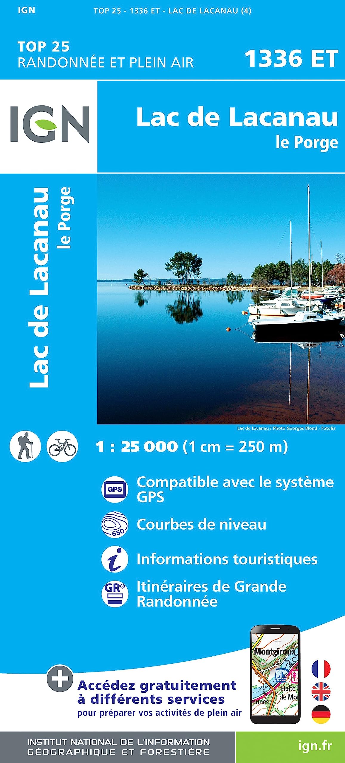 Lac de Lacanau / Le Porge: 1336ET (TOP 25)