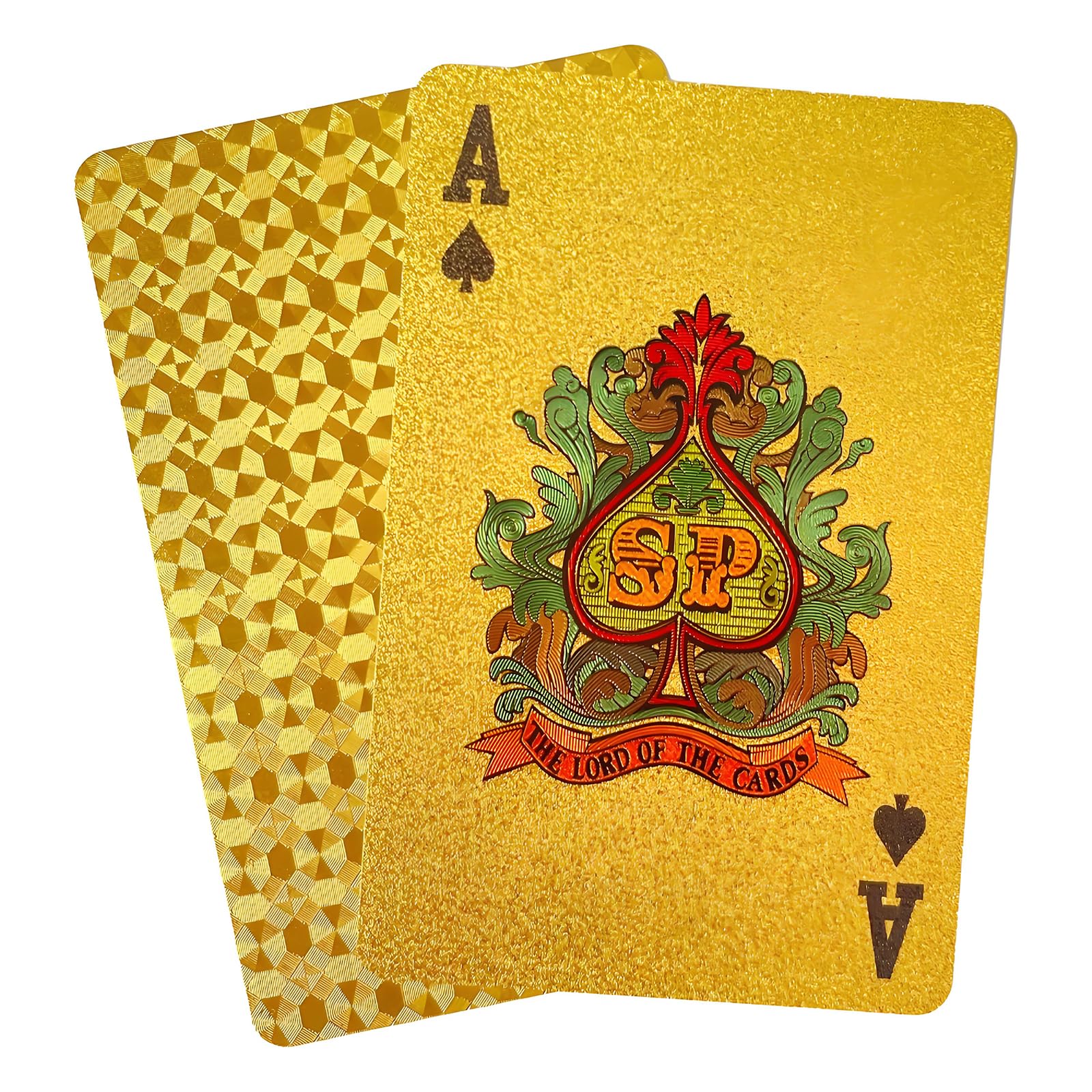 KEAIDUO Metal Finish Plastic Playing Cards - Premium Waterproof & Washable Poker Deck - Shiny Poker Cards for Magic Tricks, Poolside, Bar & Outdoor Games Gold