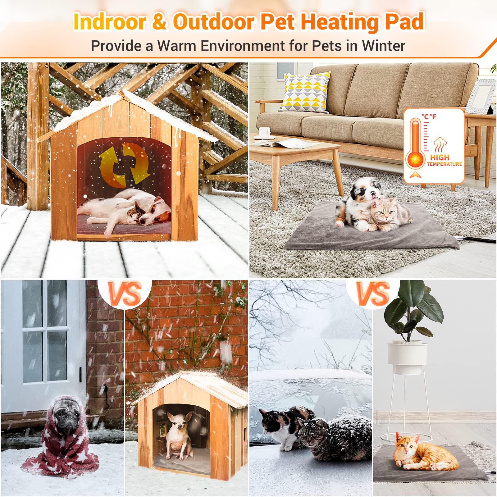 95％以上節約 MIU COLOR Pet Heating Pad Temperature Adjustable Dog Cat Mat