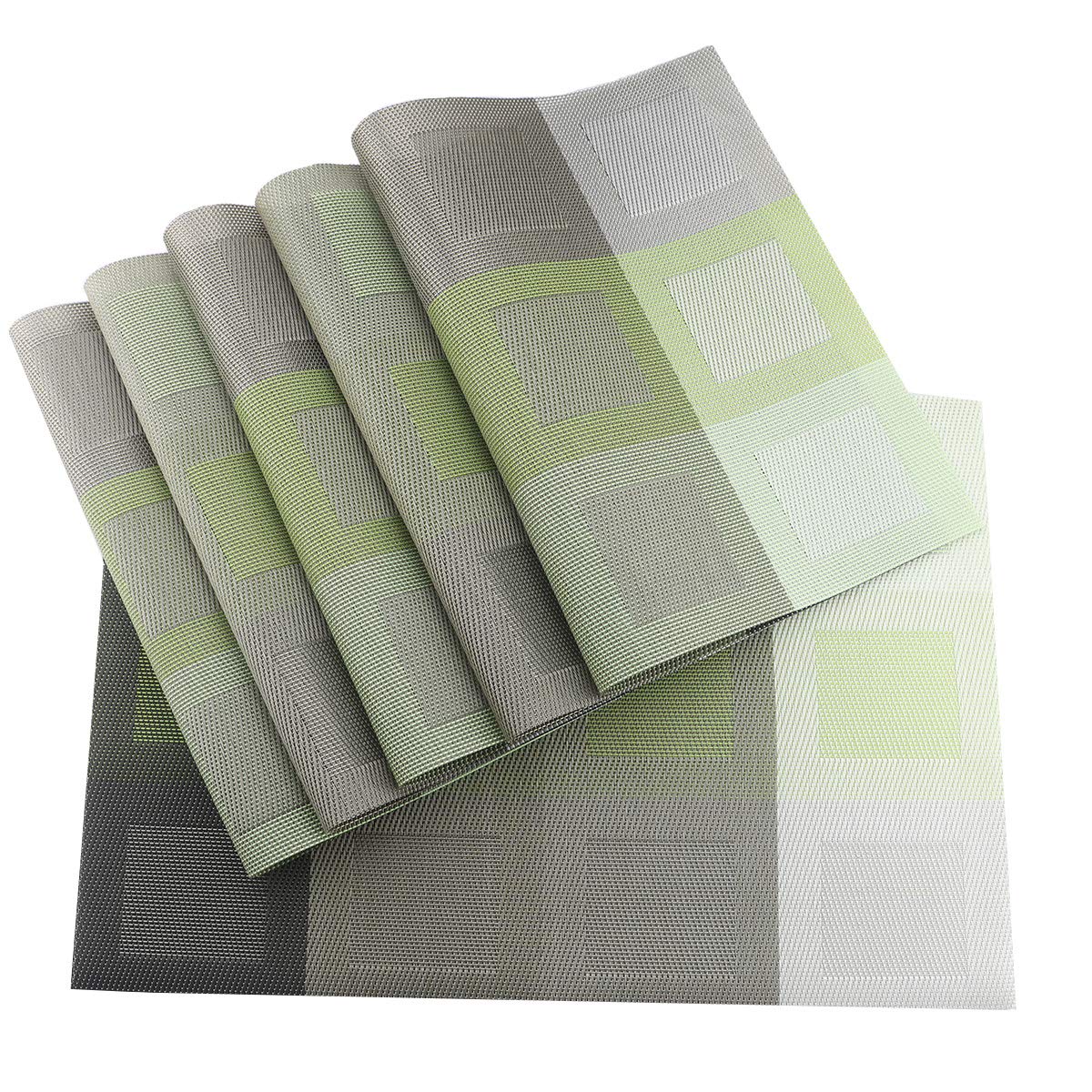 Manteles Individuales de Vinilo Resistente al Calor para Comedor, Antideslizantes, Lavables, Juego de 6