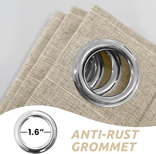 Miniatura 6 de AJAZZ Cortina de puerta corrediza invisible de acordeón 100% opaca para dormitorio, sala de estar, puerta, juego de cortinas incluidas, 1 paquete,