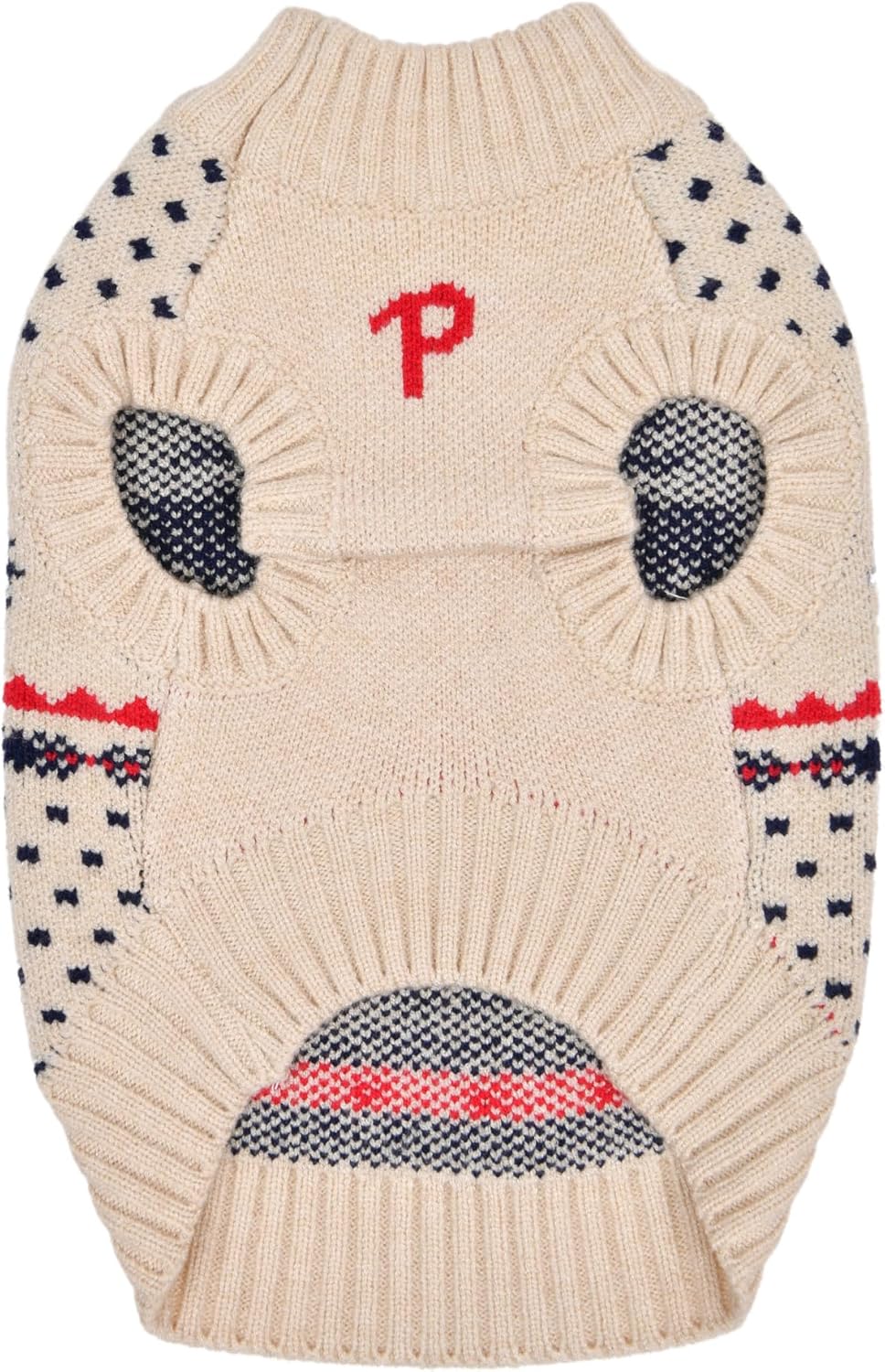 Puppia Dyani Dog Knit Sweater Winter Season for Small and Medium Dogs, Beige, X-Large