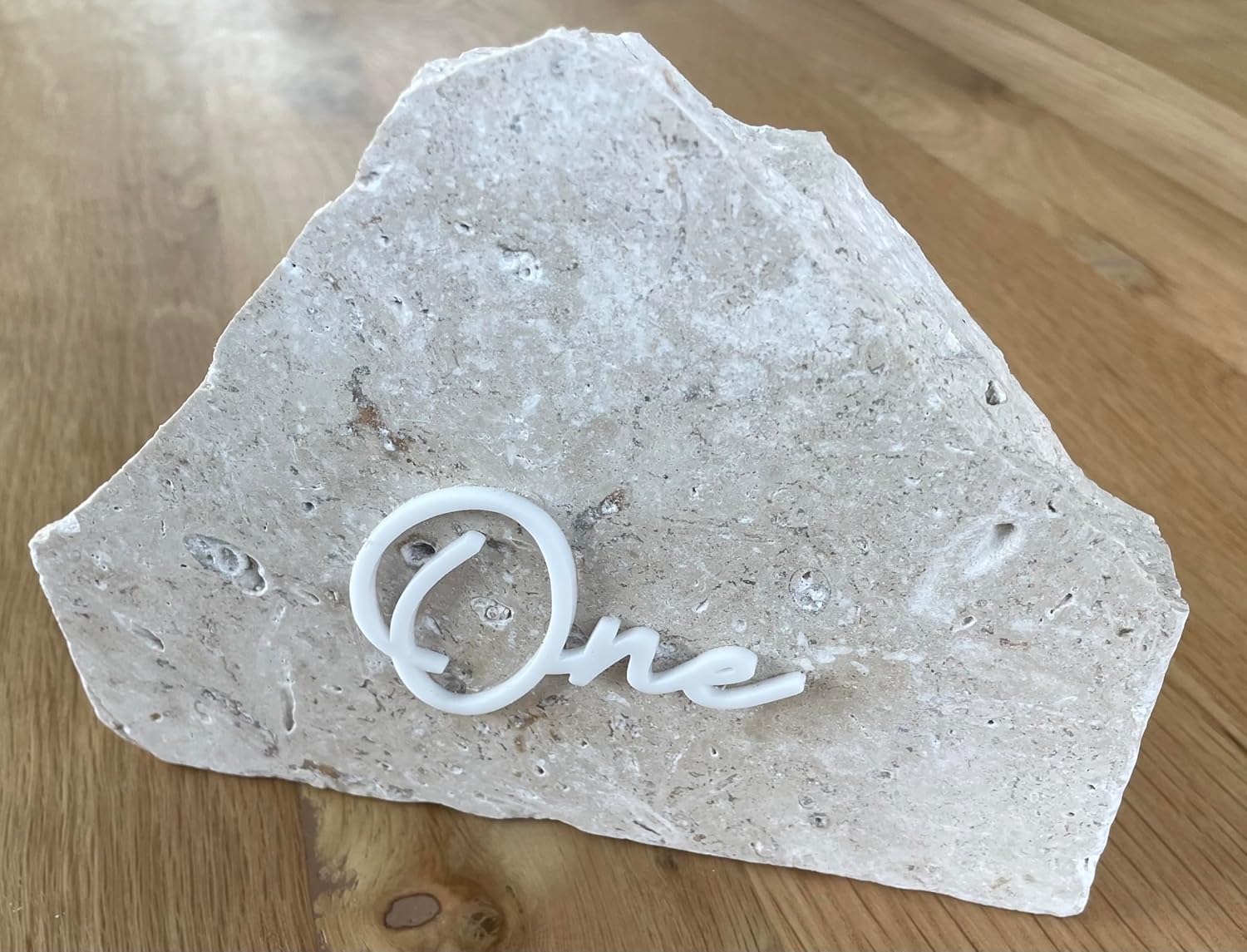 Cursive Wedding Table Number SET, DIY thin modern Black or White acrylic cutouts with silicone glue included. Words only, no backing (One - Fifteen, Gloss White)