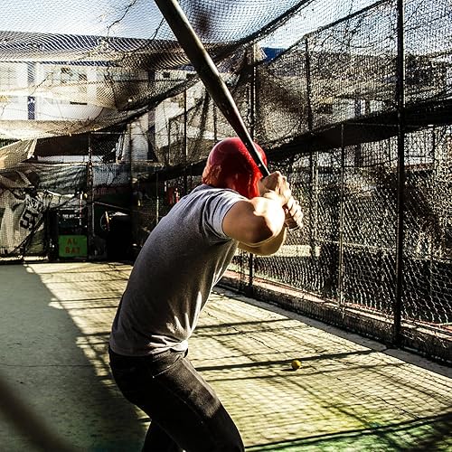 Miniatura 8 de Red de jaula de bateo de béisbol y sóftbol con receptor realista, solo red, red de jaula de bateo para práctica en el patio trasero, red deportiva