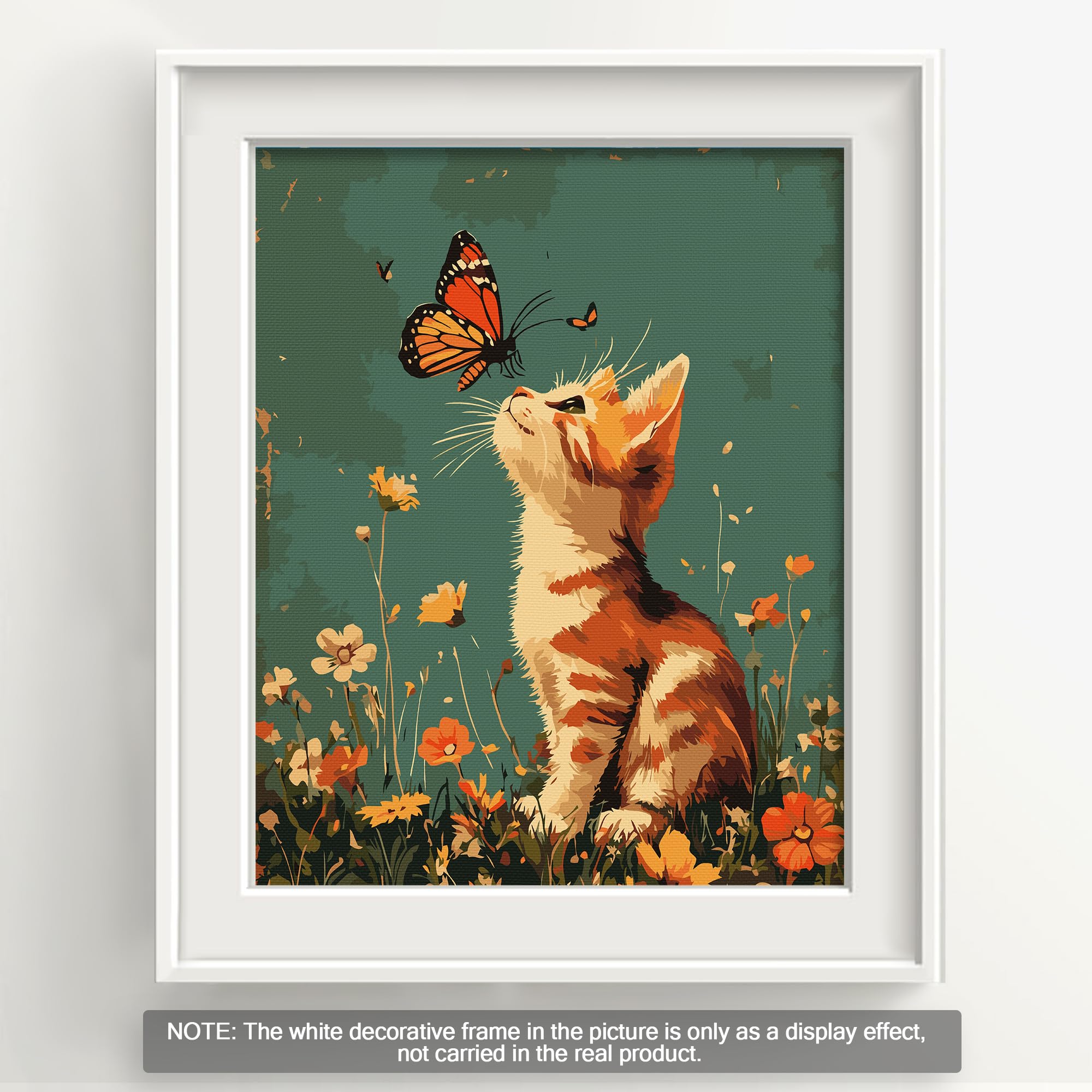 Pintura Por Números Para Adultos Y Niños – Kit DIY Con Lienzo De 45x45cm, Pinceles Y Pinturas Incluidas (Sin Marco) – Diseño De Cerezos En Flor – Regalo Ideal Para Decorar El Hogar