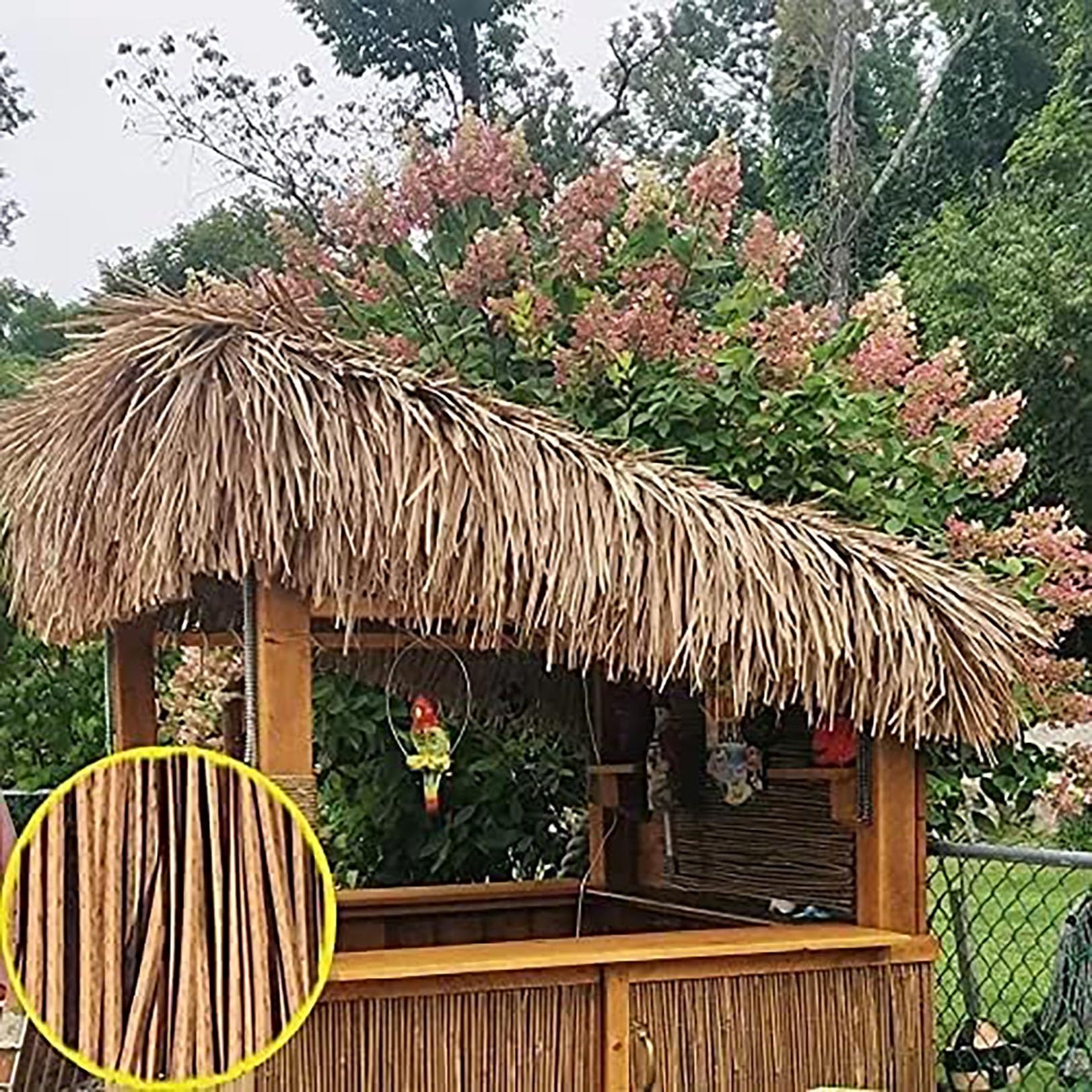 Słomiane rolki Tiki Bar Hut Trawa Kaczka Łódź Żaluzje Palm Thatch Runner Roll Meksykański styl Słomiane dachy Słomiane dachy Dekoracje imprezowe(13 PCS)
