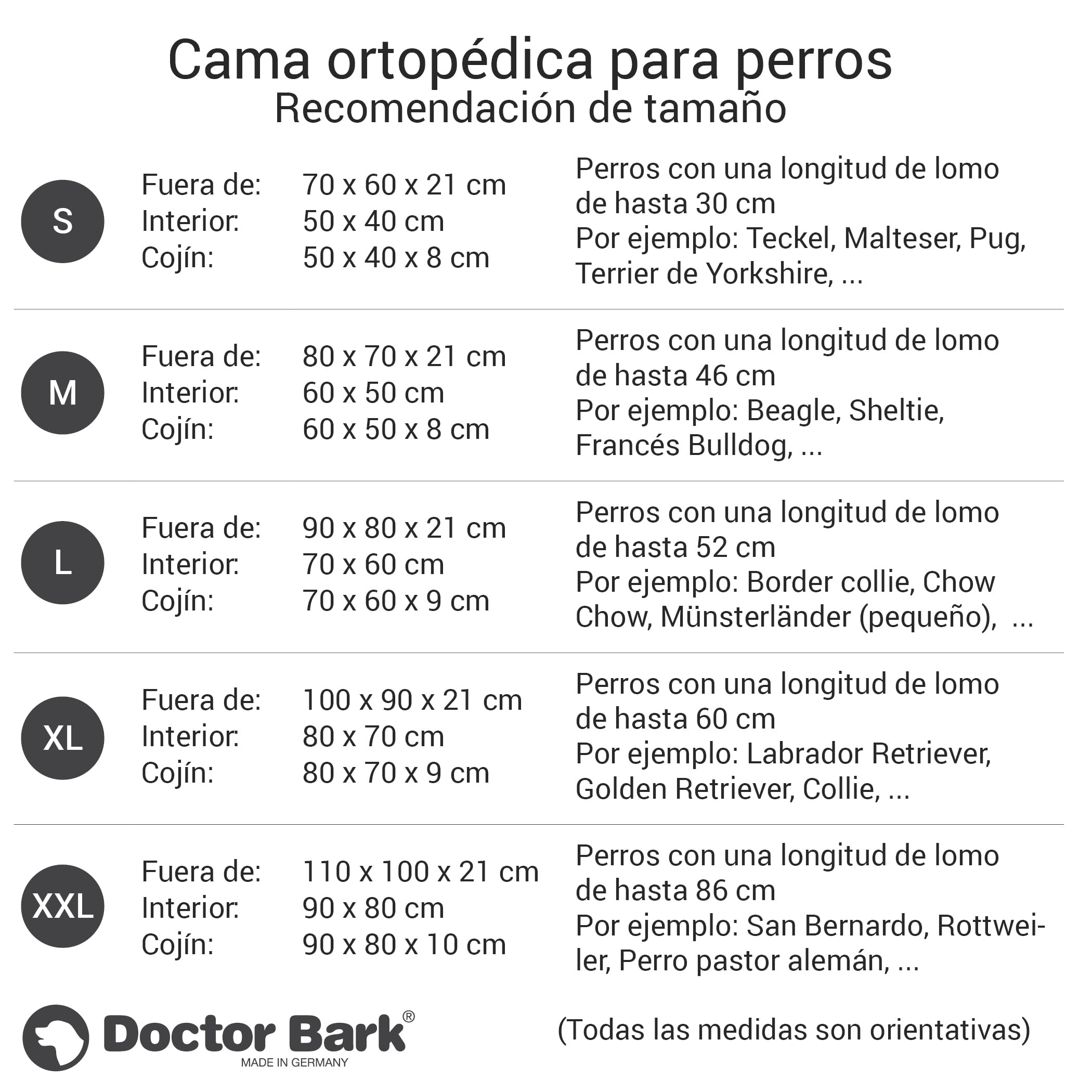 Doctor Bark Cama ortopédica para perros, lavable hasta 95 °C, sin olor e higiénica, acogedora decoración para perros grandes (90 x 80 cm, gris claro)