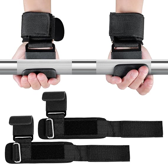Leikefitness Weight Lifting Hooks for Men & Women (Pair)