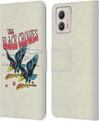 Head Case Designs Officially Licensed The Black Crowes Flying Guitars Graphics Leather Book Wallet Case Cover Compatible with Motorola Moto G53 5G