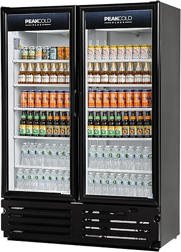 Miniatura 17 de PEAKCOLD PLUS - Refrigerador y refrigerador vertical para puerta de cristal, 16.8 pies cúbicos Blanco