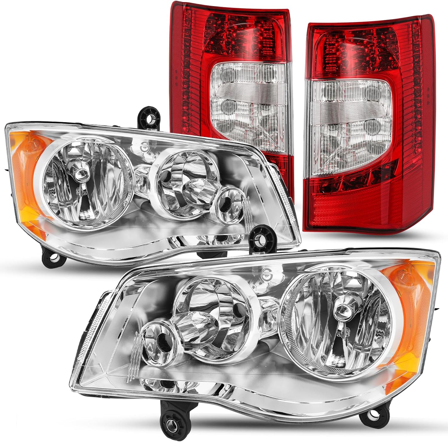 SOCKIR Headlight and Taillight Assembly Set for 2011–2016 Chrysler Town and Country