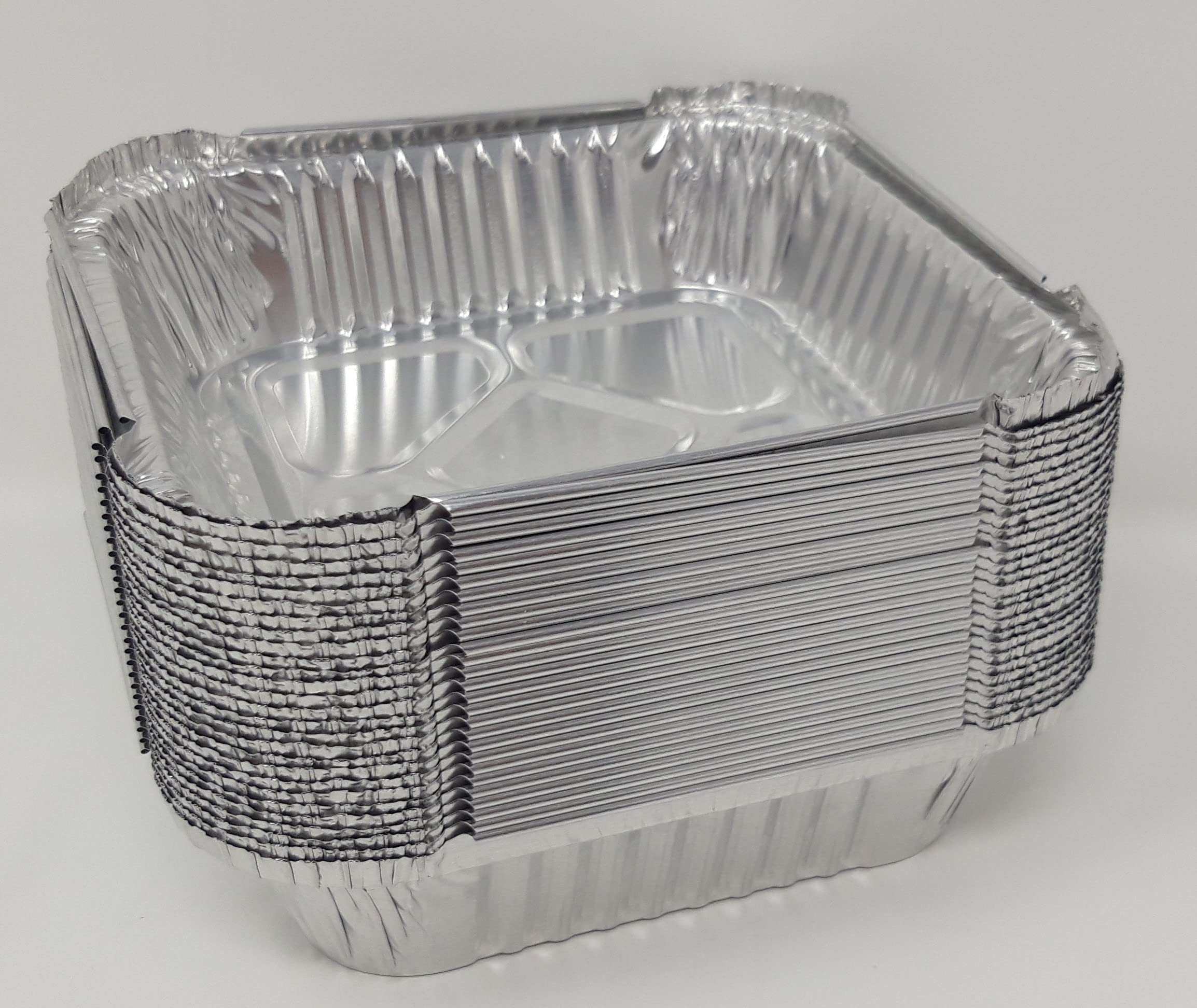Bandeja cuadrada de aluminio de 6 pulgadas para horno de asado de 520 cc