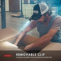 Vista 6 de NEBO Torchy linterna recargable de bolsillo 1,000 lúmenes, 5 modos de luz, base magnética y clip de acero, resistente al agua, linterna LED mini