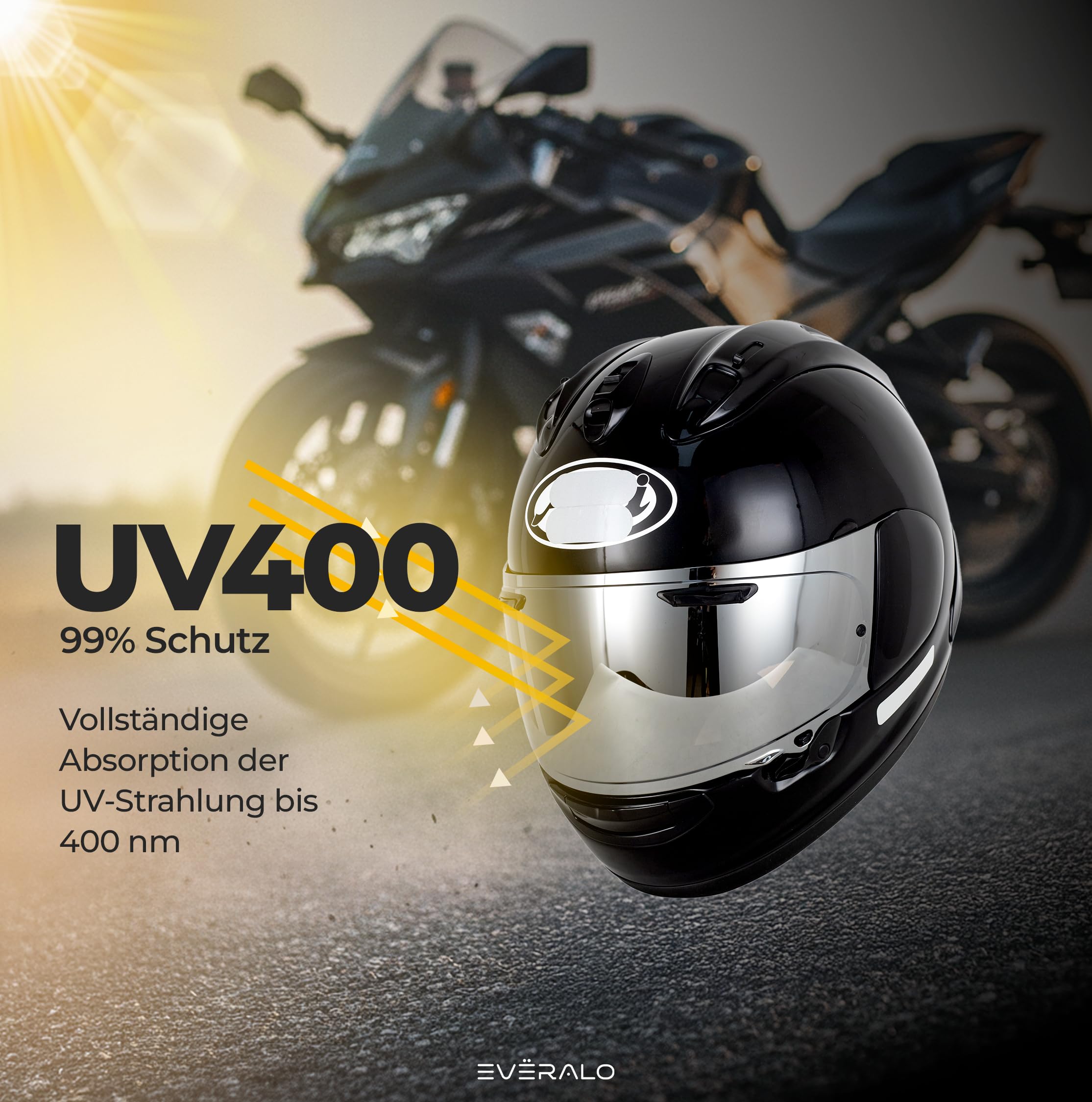 kompatibel mit Visier Arai Chaser X - Rx7v - Rx7x - Quantic - Quantum X - Concept X - Concept Xe - Renegade V - Profile V - Qv Pro - Vas V (Verspiegelt Chrom)