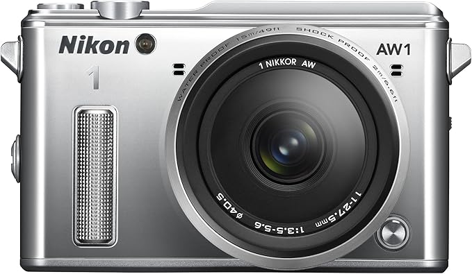 nikon 1 aw1 14 2 mp hd waterproof shockproof digital camera system with aw 11 27 5mm f3 5 5 6 1 nikkor lens silver