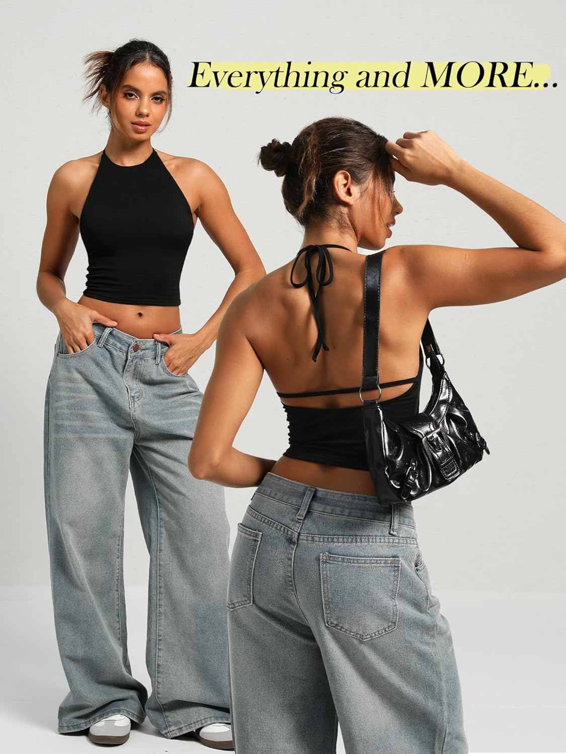 Navneet Women Y2K High Neck Tie Backless Halter Crop Top Open Back Sleeveless Going Out Tank Top - Image 5