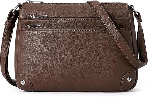 WESTBRONCO Bolsos cruzados para mujer, bolsos de hombro de tamaño mediano, bolso de mano con bolsillo con múltiples cremallera